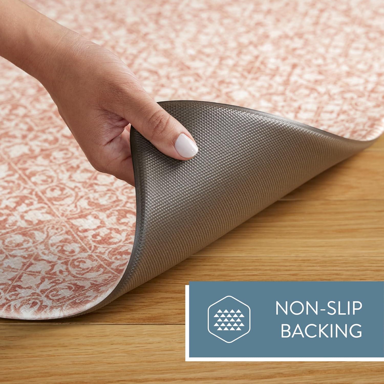 Town & Country Living TOWN & COUNTRY BASICS Comfort Plus Non-Slip Backing Vintage Medallion Tile Anti Fatigue Comfort Mat