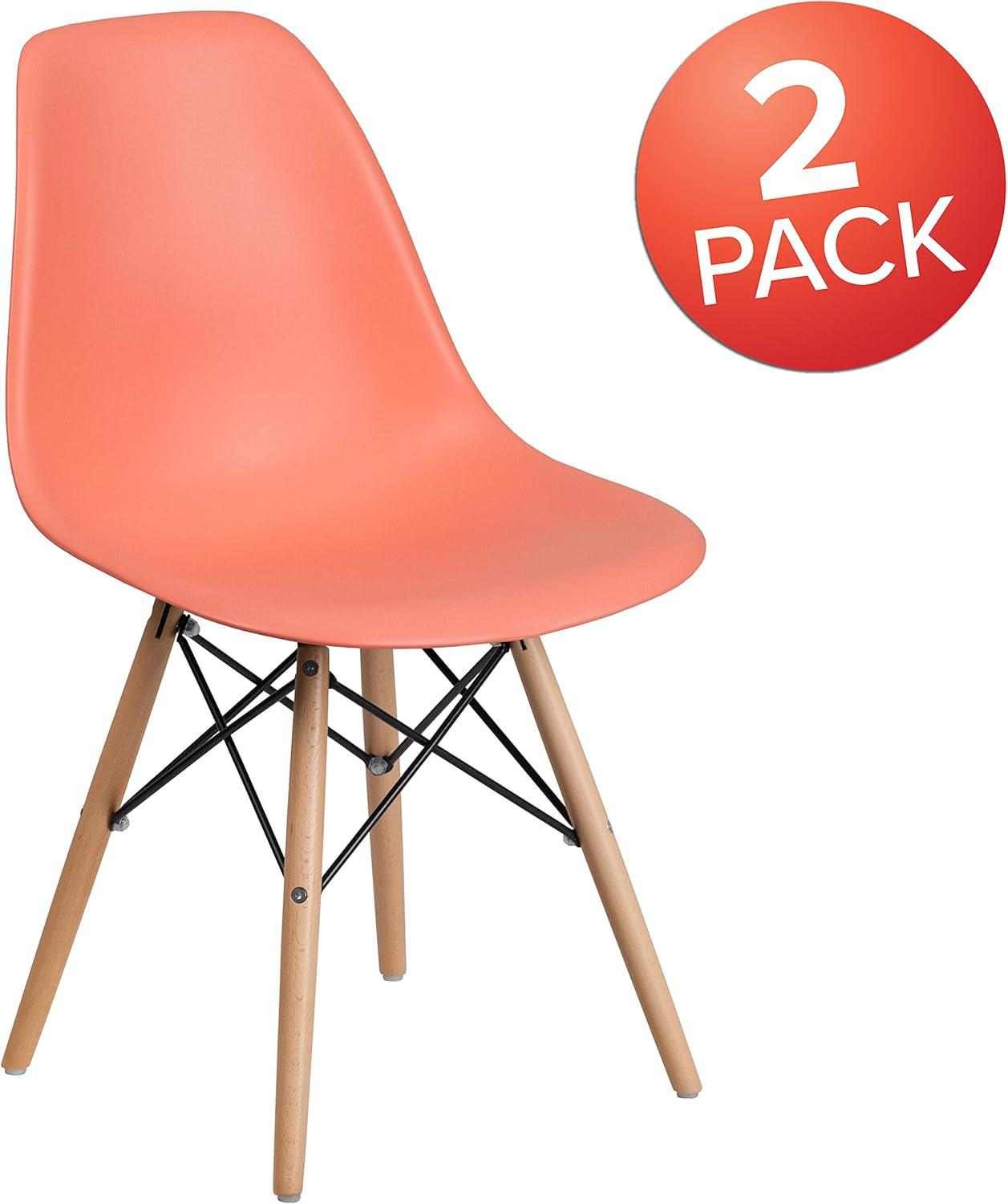 Chair with Wooden Legs for Versatile Kitchen, Dining Room, Living Room, Library or Desk Use