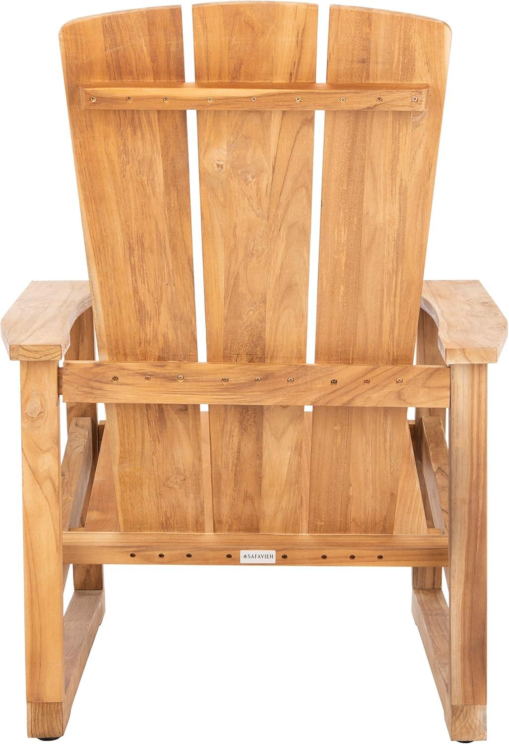 SAFAVIEH Couture San Juan Brazilian Teak Adirondack Chair, Natural