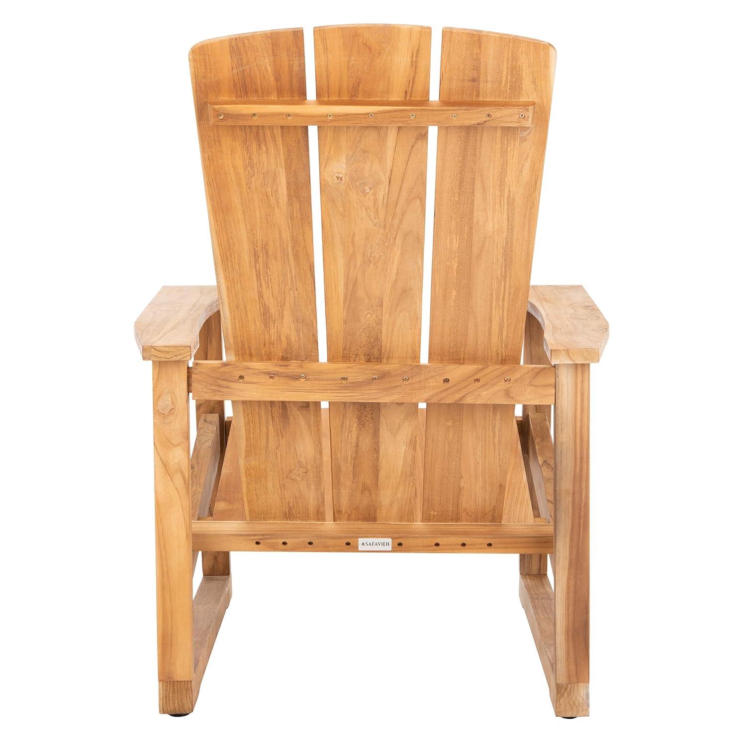 SAFAVIEH Couture San Juan Brazilian Teak Adirondack Chair, Natural