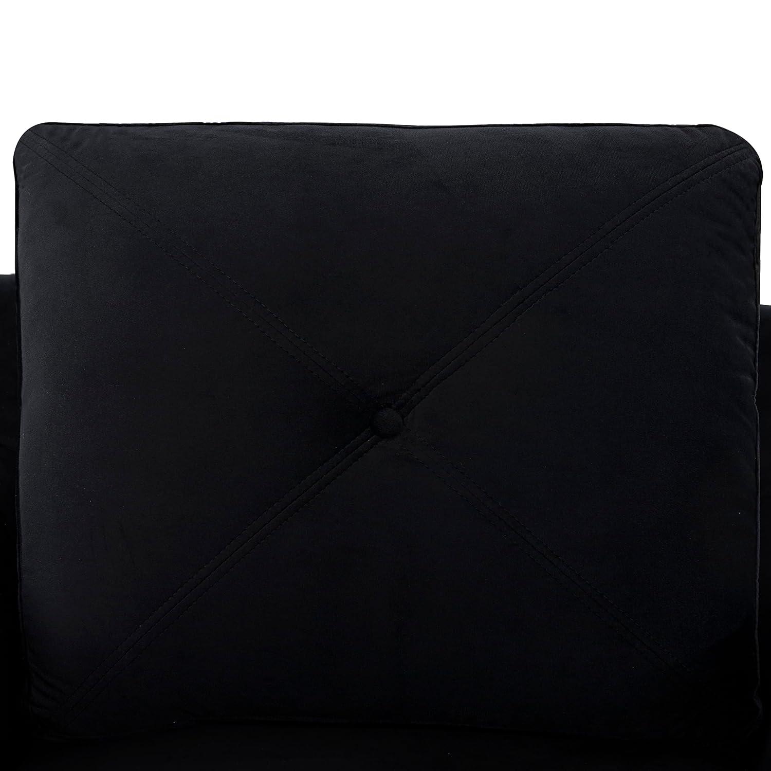 Modern Leather Loveseat in Black, Loveseat Sofa Couch for Bedroom, Living Room Furniture, Space-Saving 2 Seater Couch for Living Room, Bedroom, Apartment, Small spaces, Tan