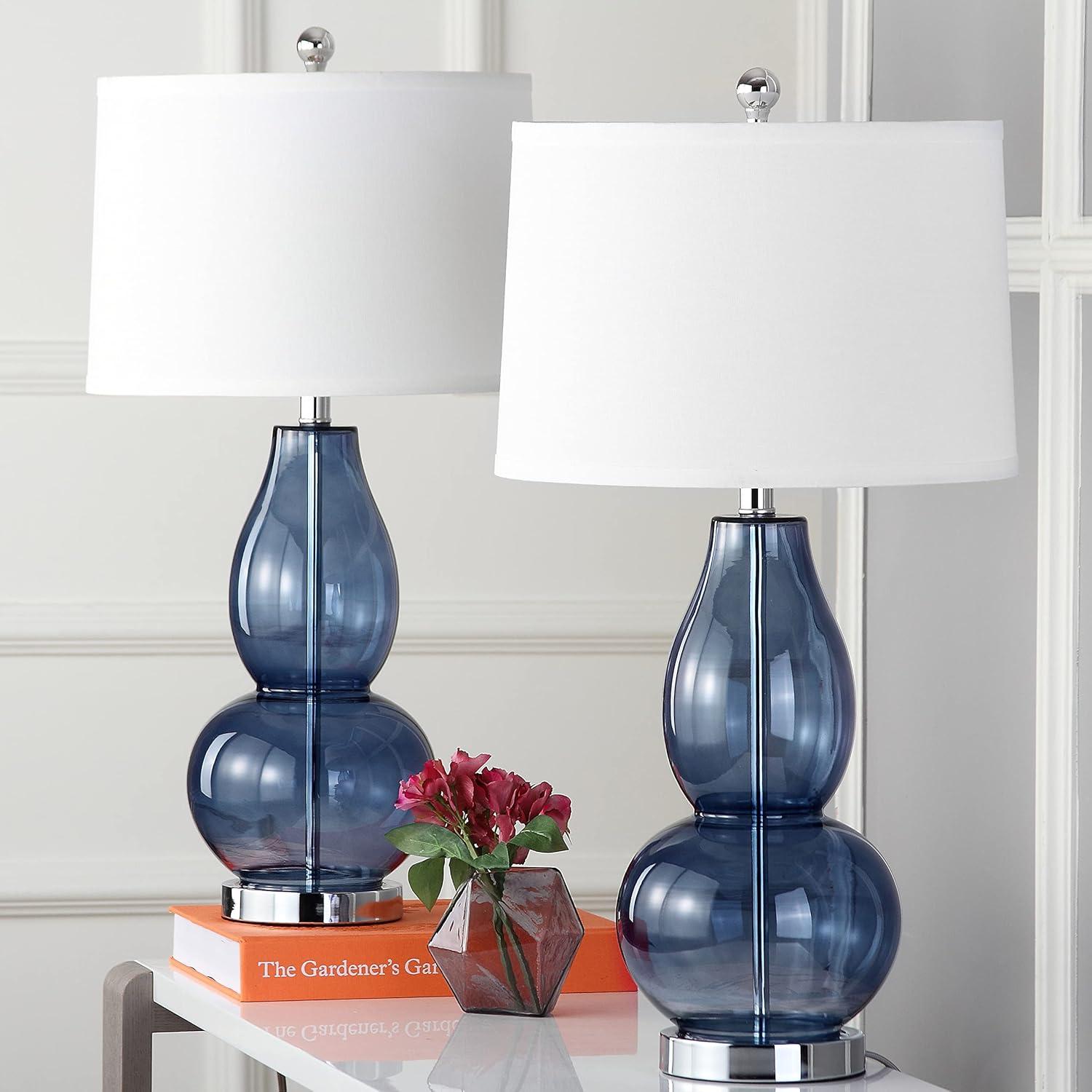 Mercurio Double Gourd Lamp (Set of 2) - 28.5 Inch Height - LIT4155 - Blue - Safavieh