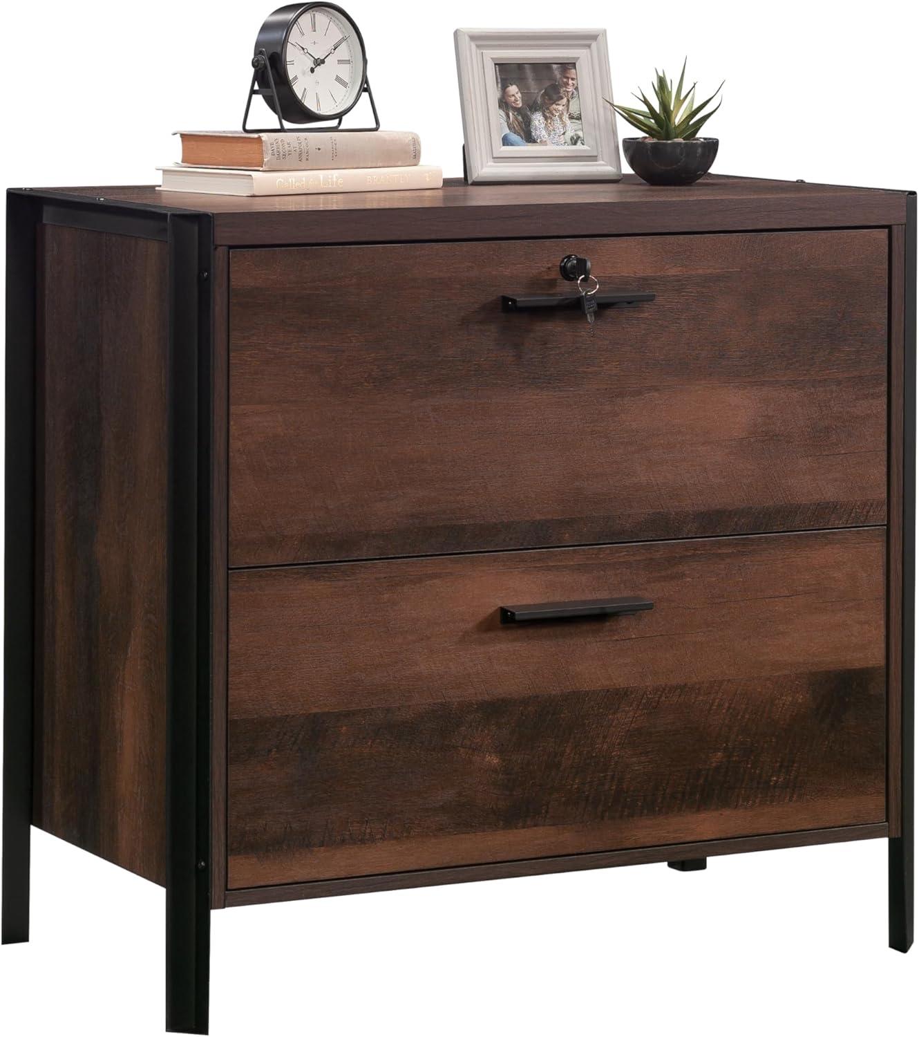 Briarbrook 2 Drawer Lateral File Barrel Oak - Sauder: Locking, CARB Certified, Metal Frame