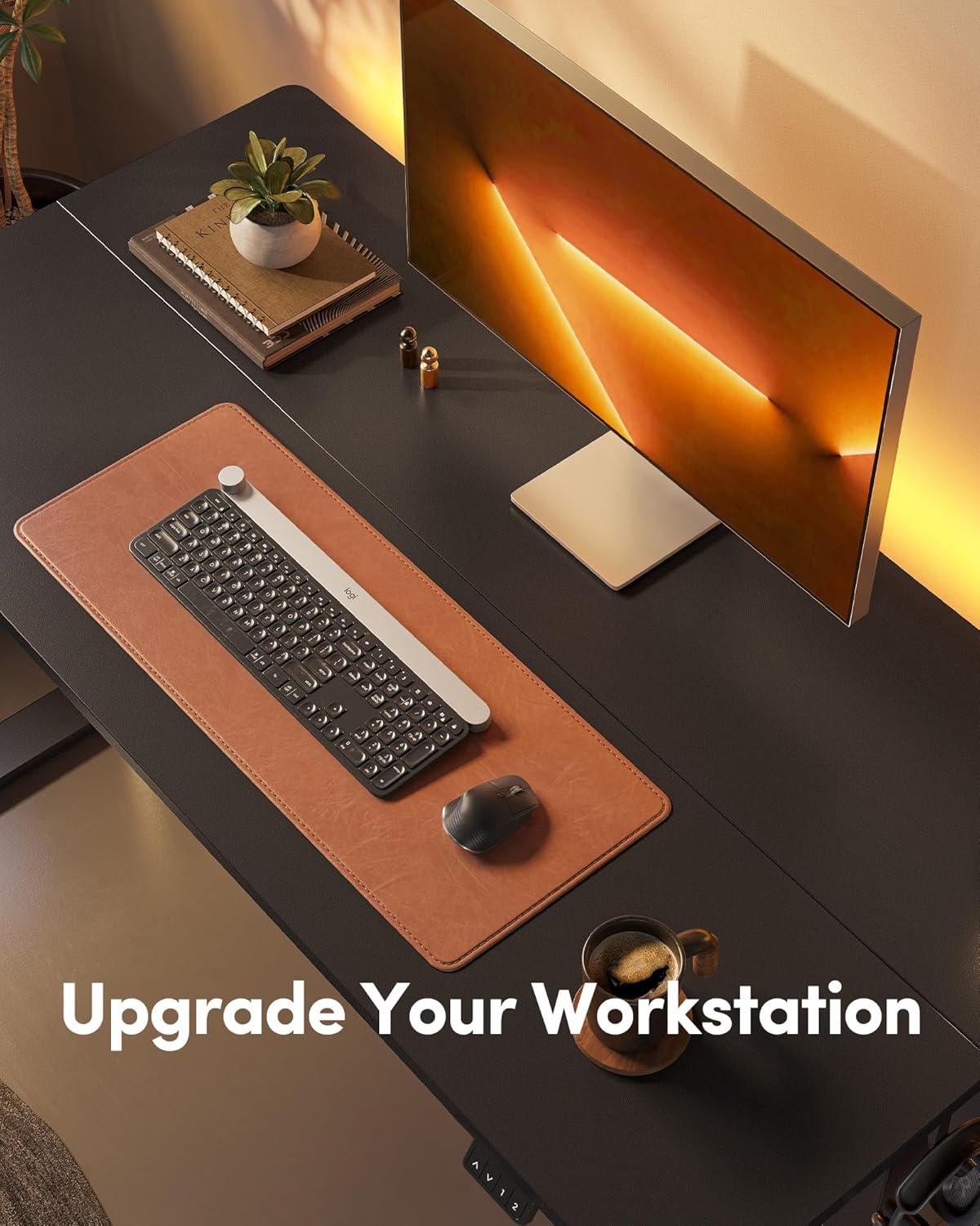 edx Electric Standing Desk, Height Adjustable Desk, 55 x 24 Inches Ergonomic Stand up Desk with Memory Preset and T-Shaped Metal Bracket for Home Office