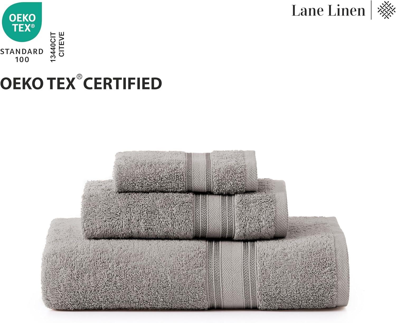 Space Grey 12-Piece Cotton Bath Towel Set