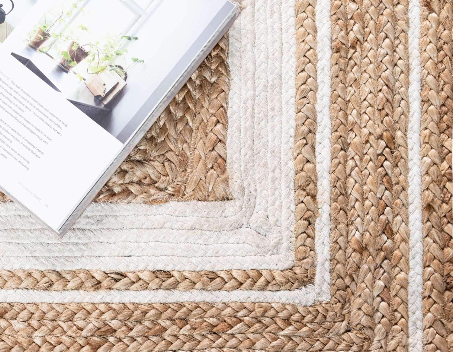Unique Loom 2' 0 x 3' 1 Gujarat Braided Jute Rectangle Area Rug