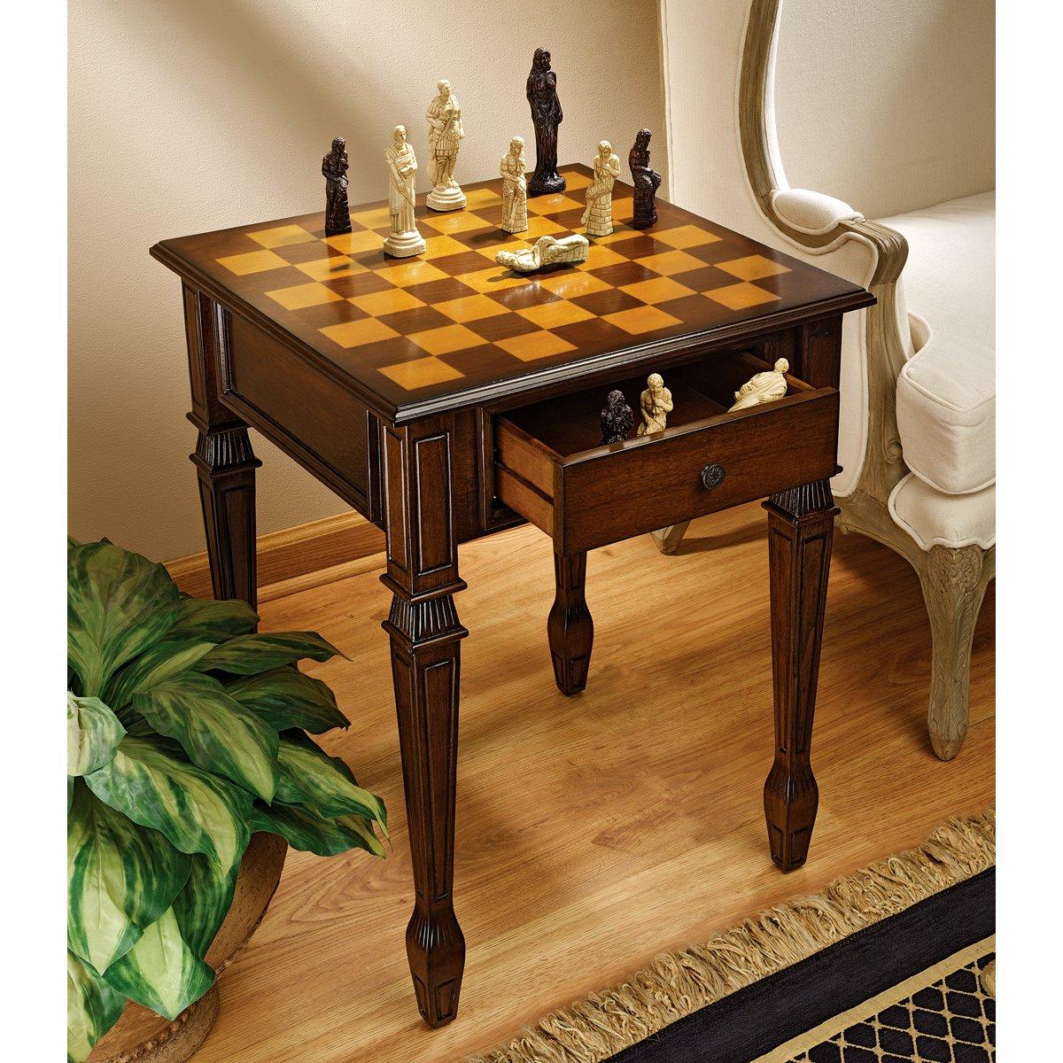 Design Toscano Walpole Manor 20.5" Square Chess Table