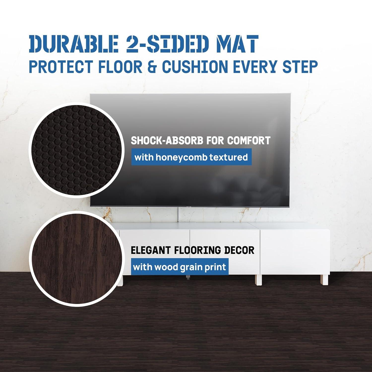 Bme Premium 24" L x 24" W x 0.375" EVA Interlocking Foam Floor Tiles, Non-Slip Gym Mats for Muti-use