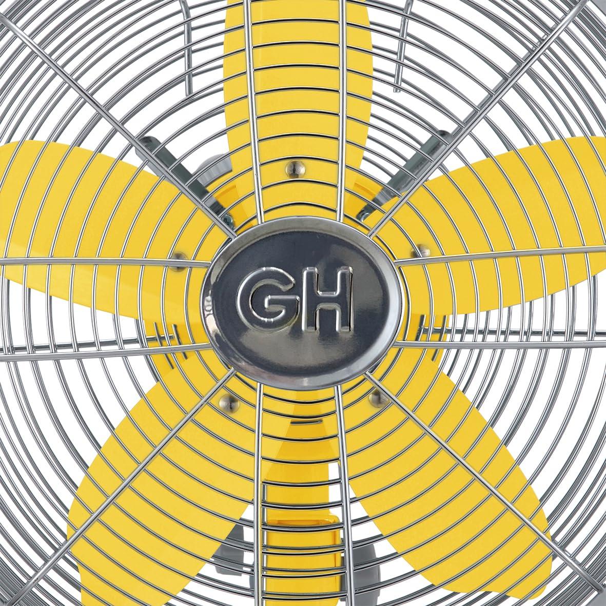 Good Housekeeping Good Housekeeping's All-Metal Retro 3-Speed 12" Oscillating Office Desk Table Fan (Multiple Finishes Available)