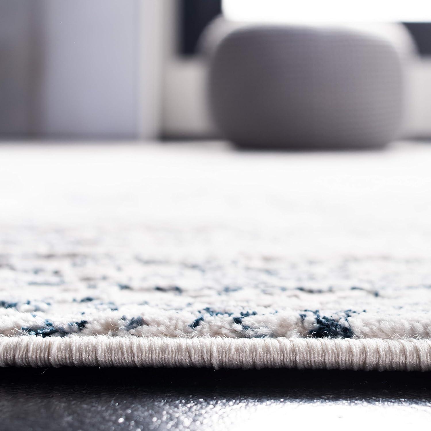 Amalfi AMF572 Power Loomed Accent Rug - Cream/Navy - 3'x5' - Safavieh.