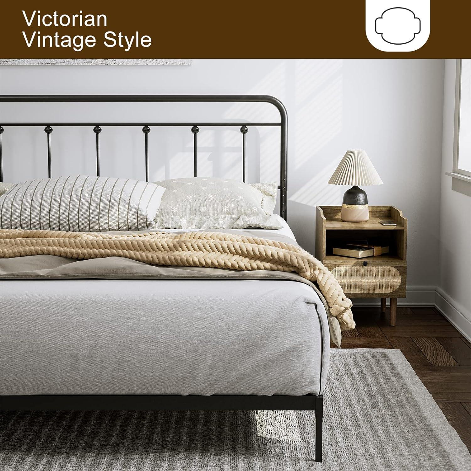 August Grove® August Grove® Metal Headboard - Adjustable Height - Farmhouse Victorian Style