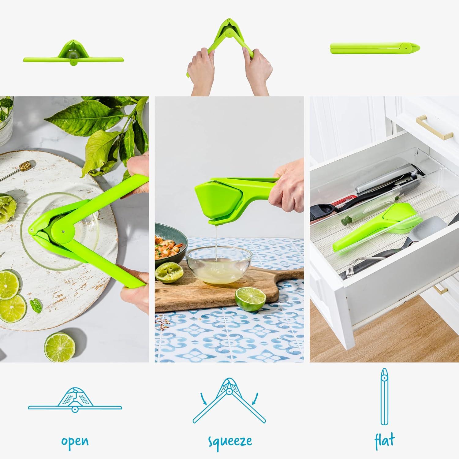 Lime Green Fold Flat Easy Citrus Juicer, 9 inch