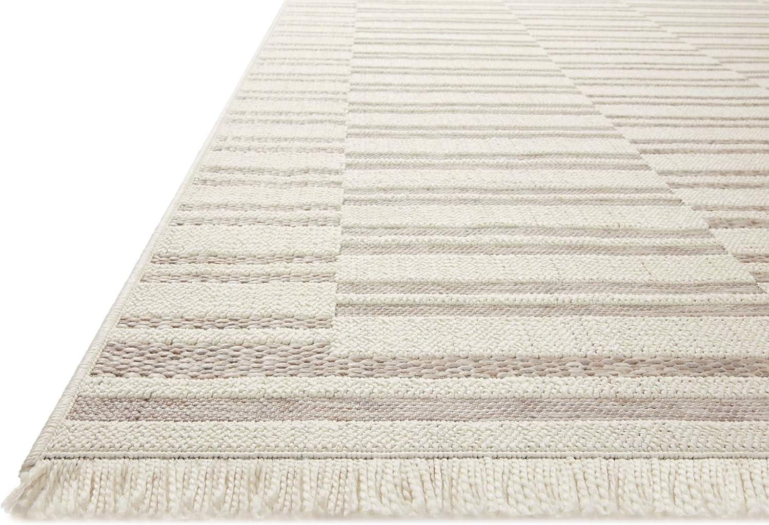 Malibu II Indoor / Outdoor Rug by Amber Lewis x Loloi - Ivory and Dove / 2'3" x 3'9"