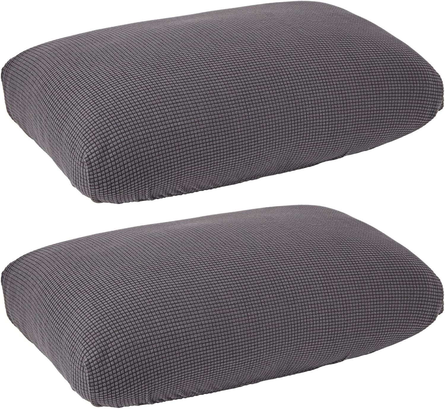 Juvale 2 Pack Stretch Outdoor Cushion Covers for Patio Furniture and Sofas, Reversible (Medium, Grey)