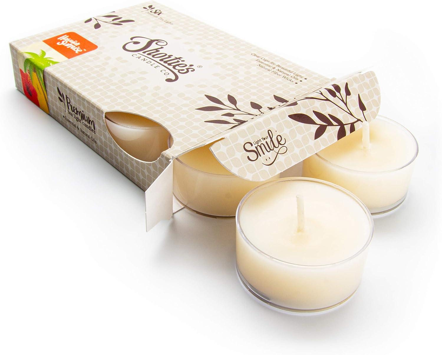 Hawaiian Sunrise Tealight Candles - 6 Orange Premium Scented Tea Lights - Shortie's Candle Company