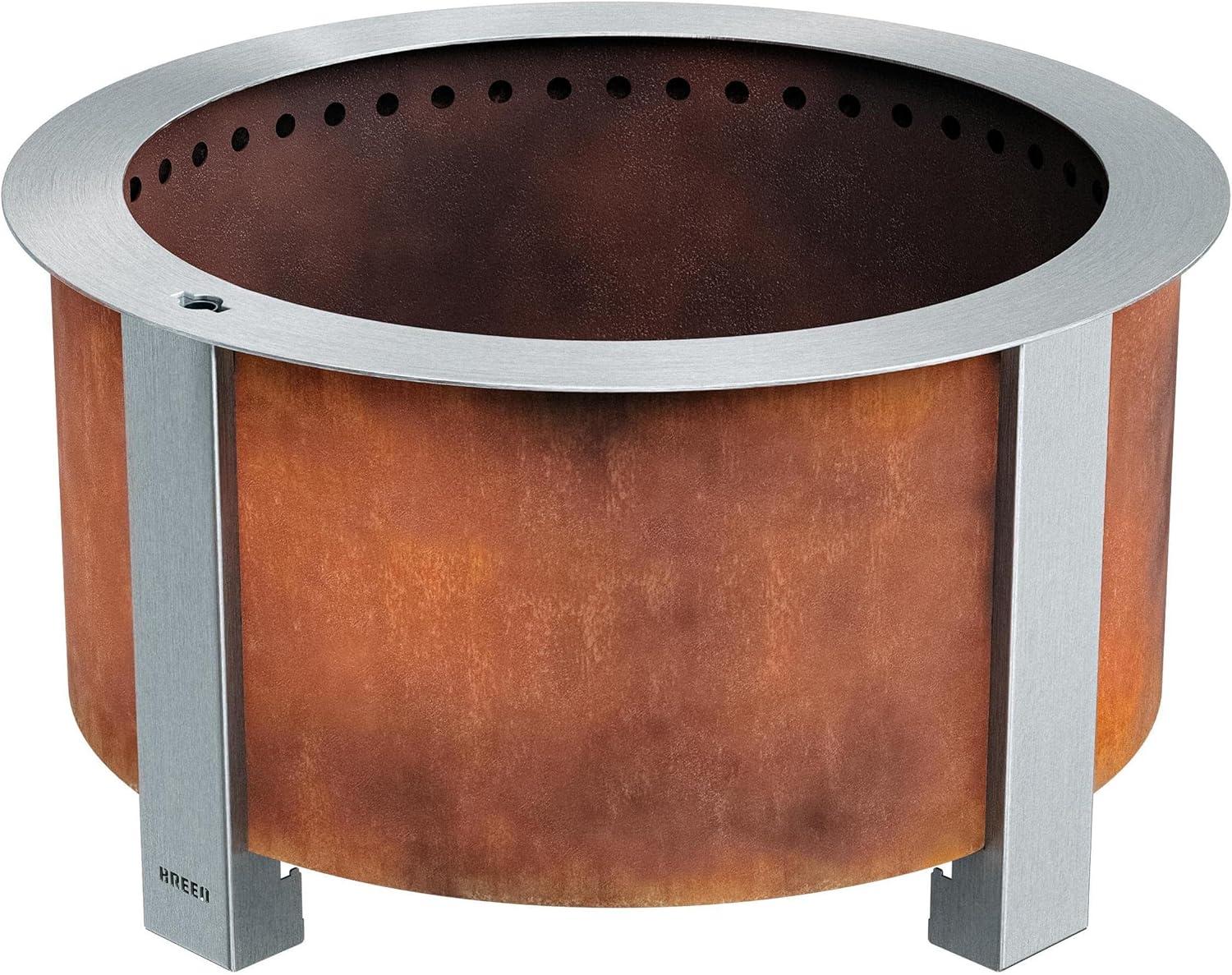 Breeo X Series 24 Corten Smokeless Fire Pit 24 in. W Corten Steel Outdoor Round Wood Fire Pit