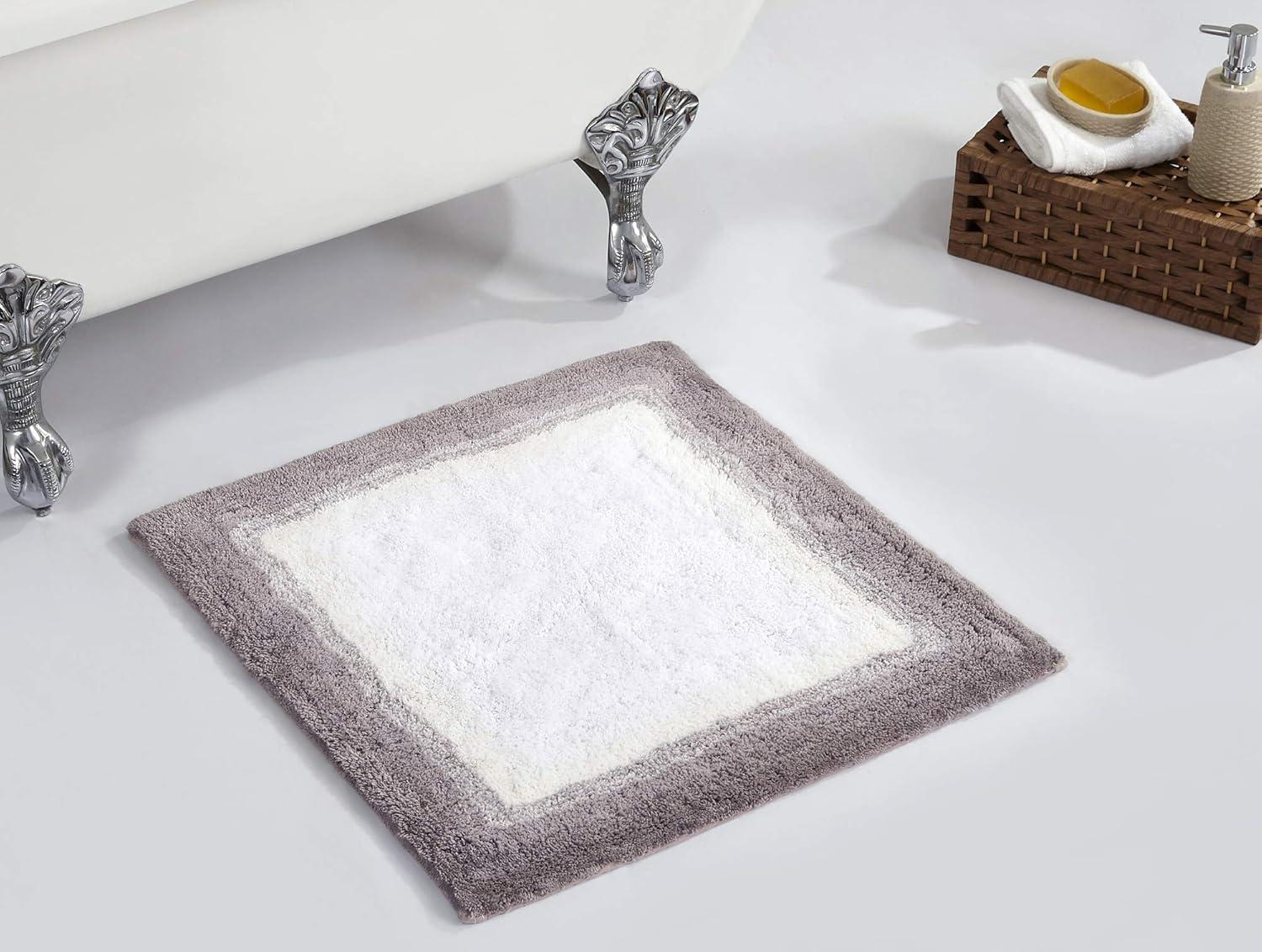 Better Trends Torrent 100% Cotton Tufted Non- Slip Backing Bath Rug 24" Square - Beige