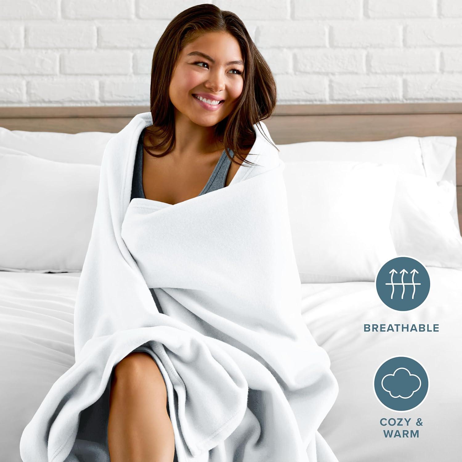 Bare Home Lightweight Polar Fleece Blanket