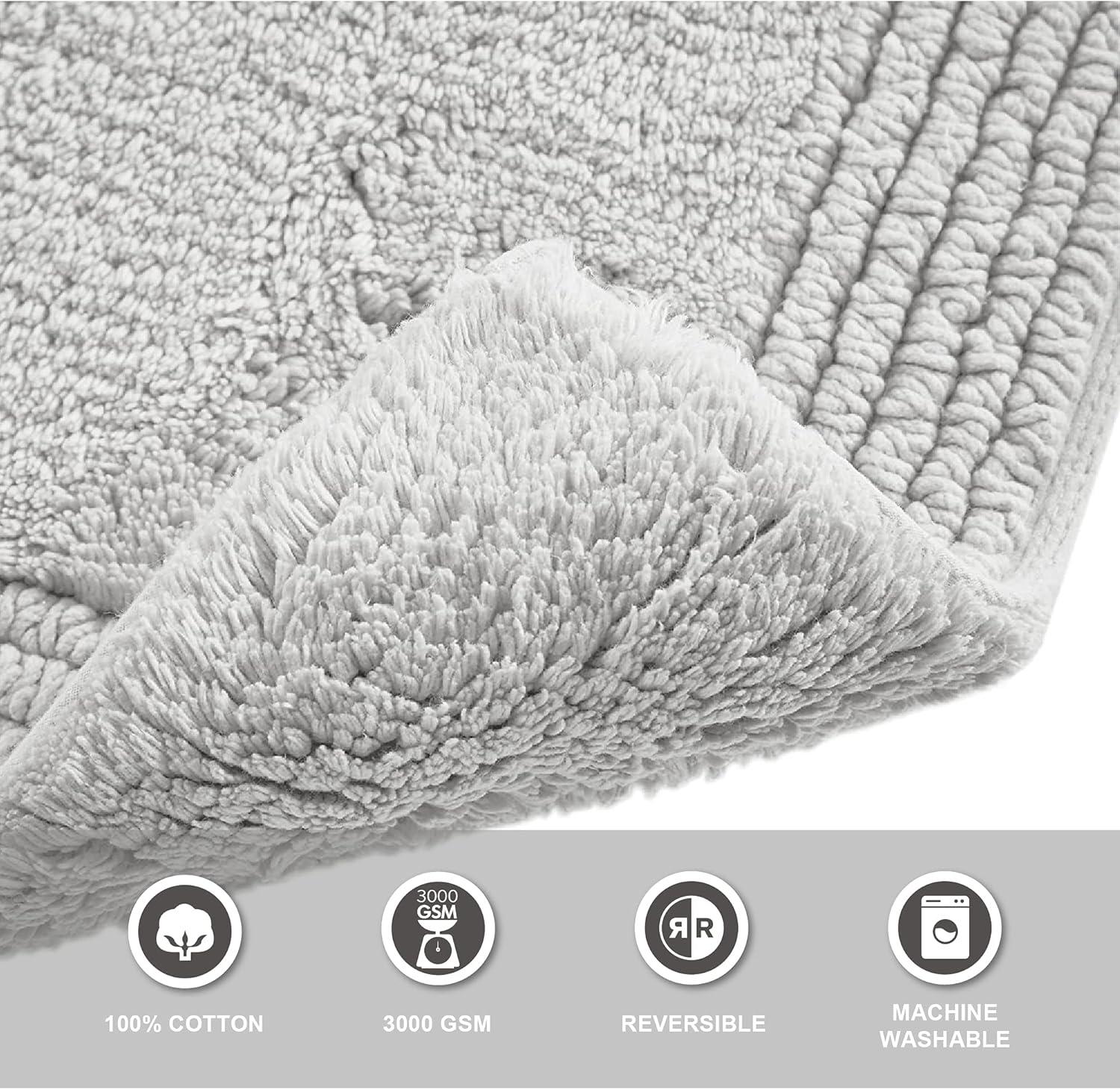 Splendor 100% Cotton Tufted 3000 GSM Reversible Bath Rug