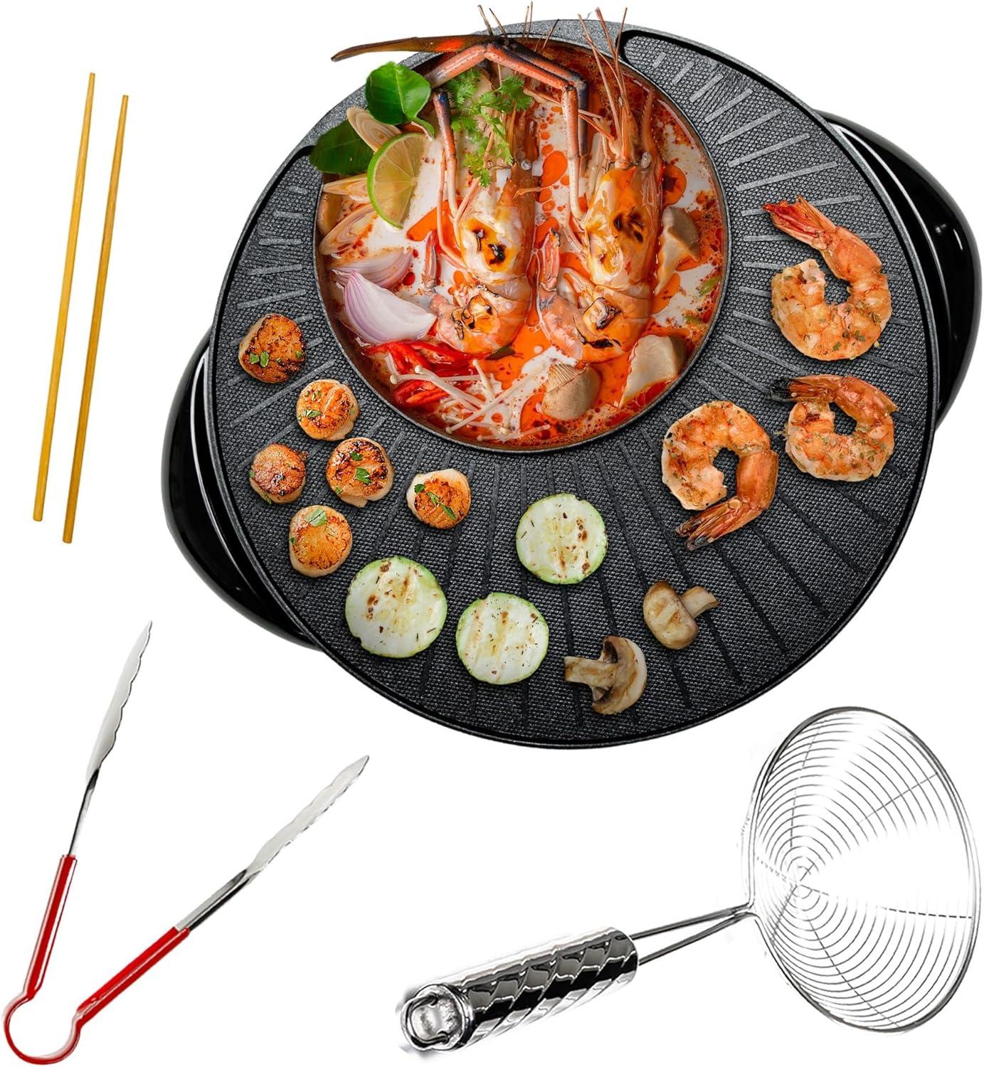 Ovente OVENTE 2-in-1 Hot Pot and Grill Combo