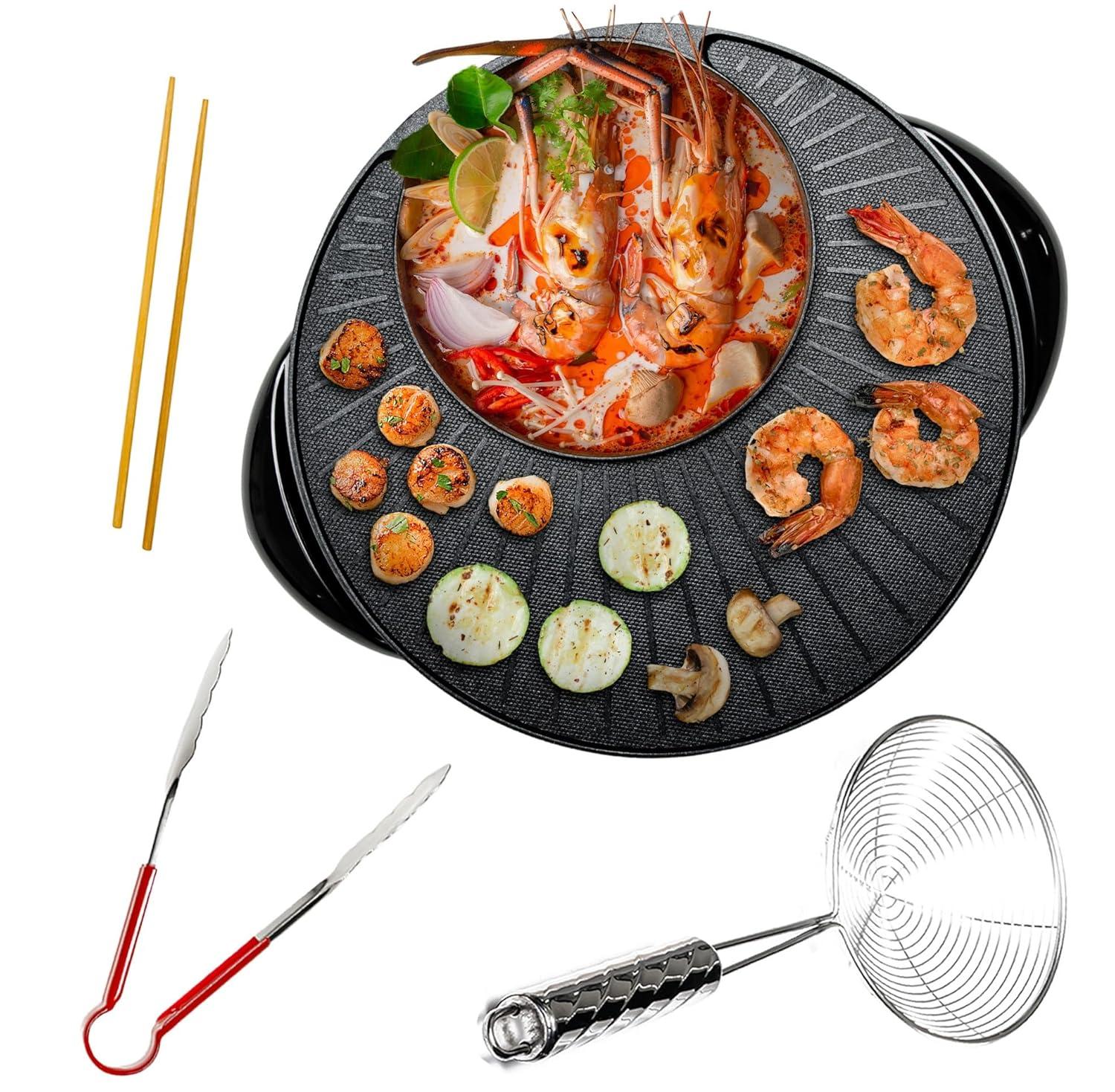 Ovente OVENTE 2-in-1 Hot Pot and Grill Combo