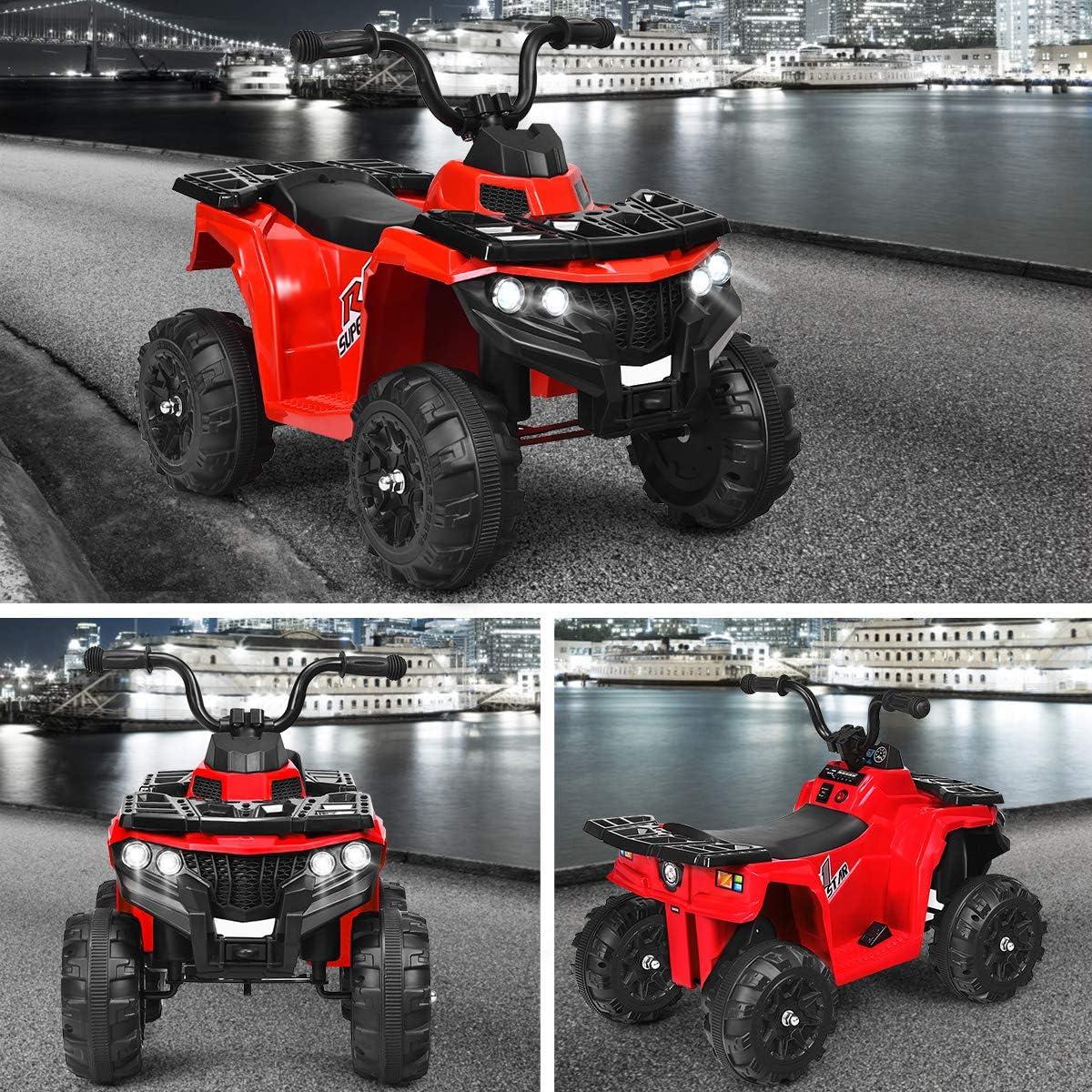 Aimee Lii 6V Kids Electric Ride on ATV, Battery Powered Kids 4 Wheeler, White
