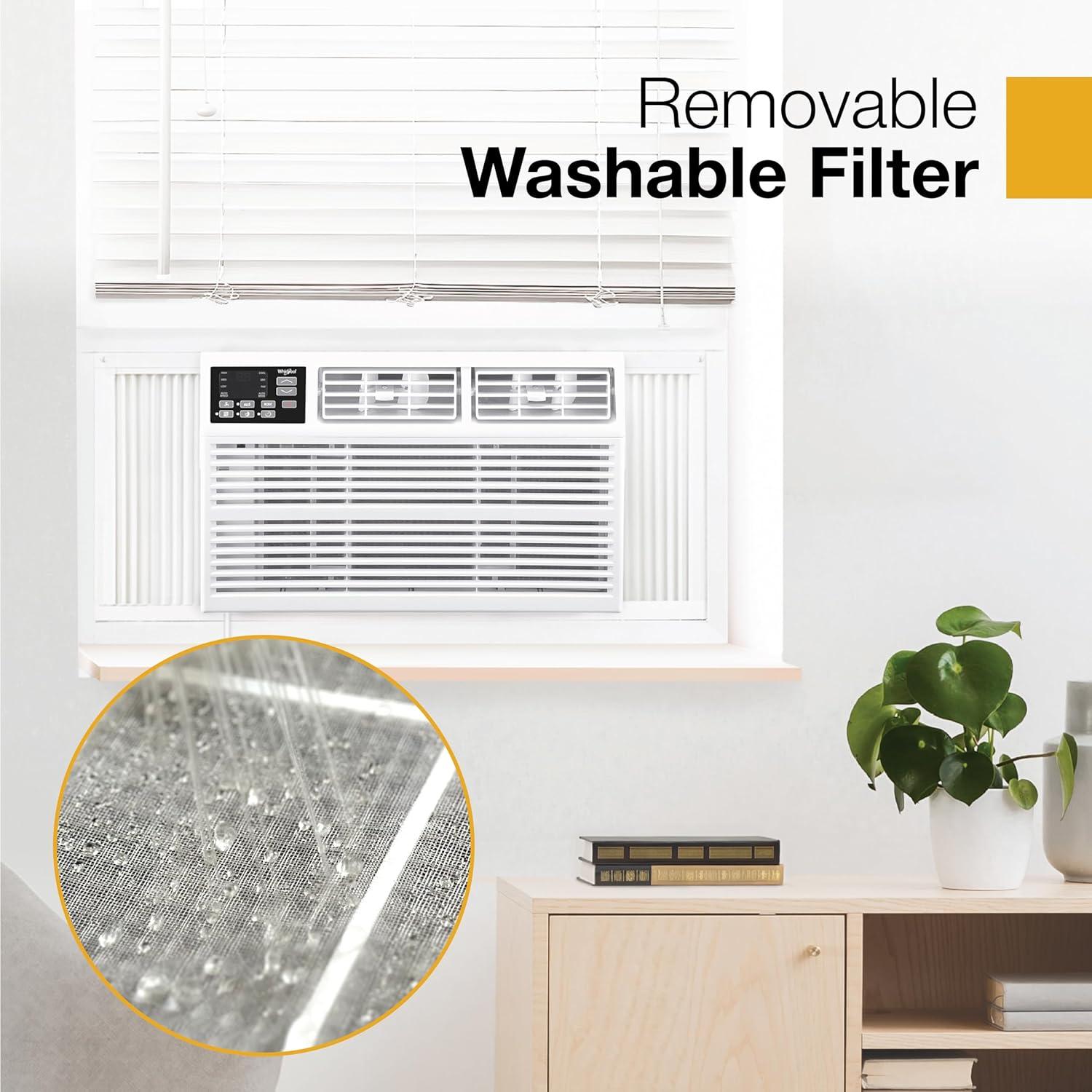 Whirlpool 24,000 BTU 230V Window-Mounted Air Conditioner with Remote Control