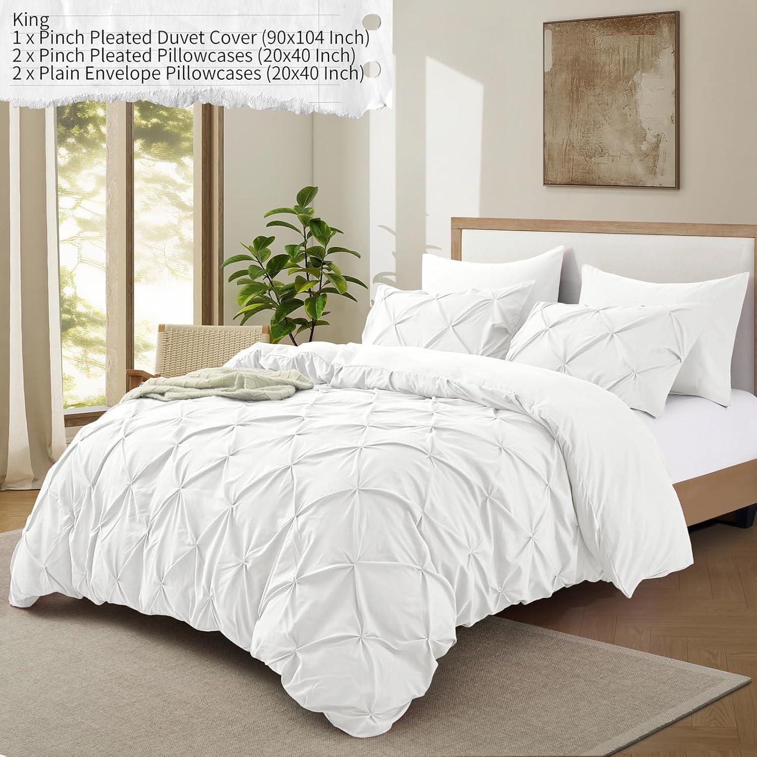 Becky Cameron Pinch Pleat Textured Duvet Cover Set