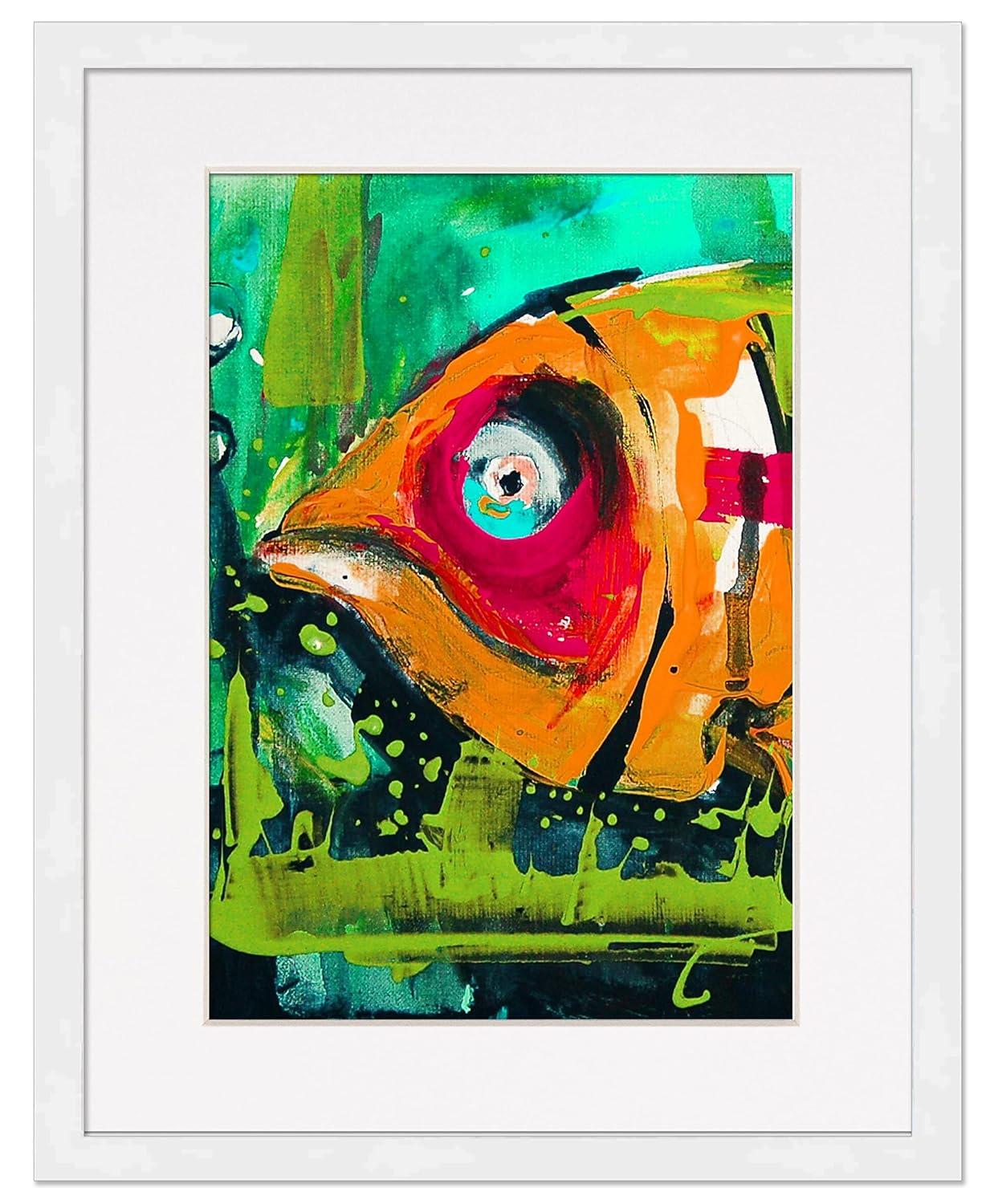 13x17 Frame White With White Picture Mat For 13x17 Photo - White 15x19 Frame To Display Print or