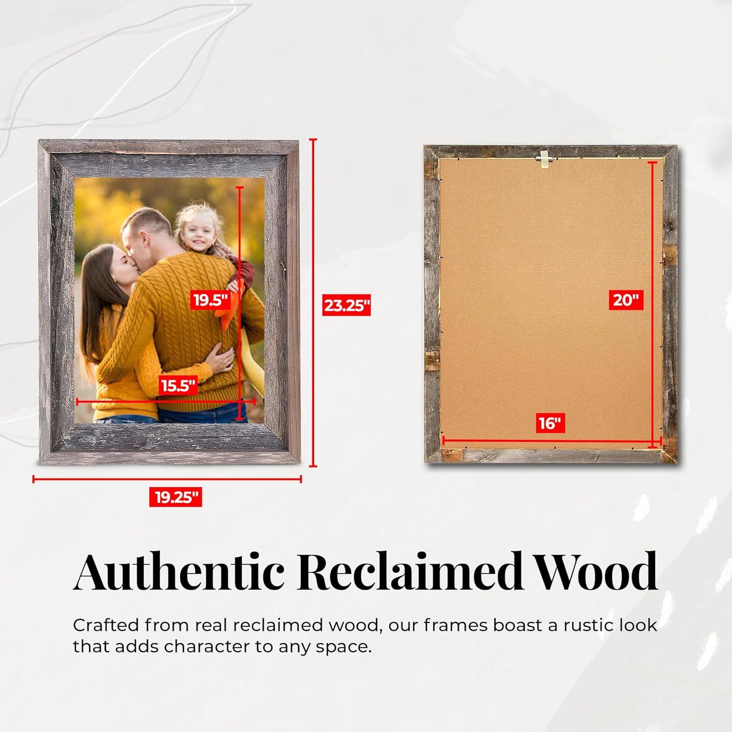 Millwood Pines Kattan Weathered Gray Wood Beveled Picture Frame