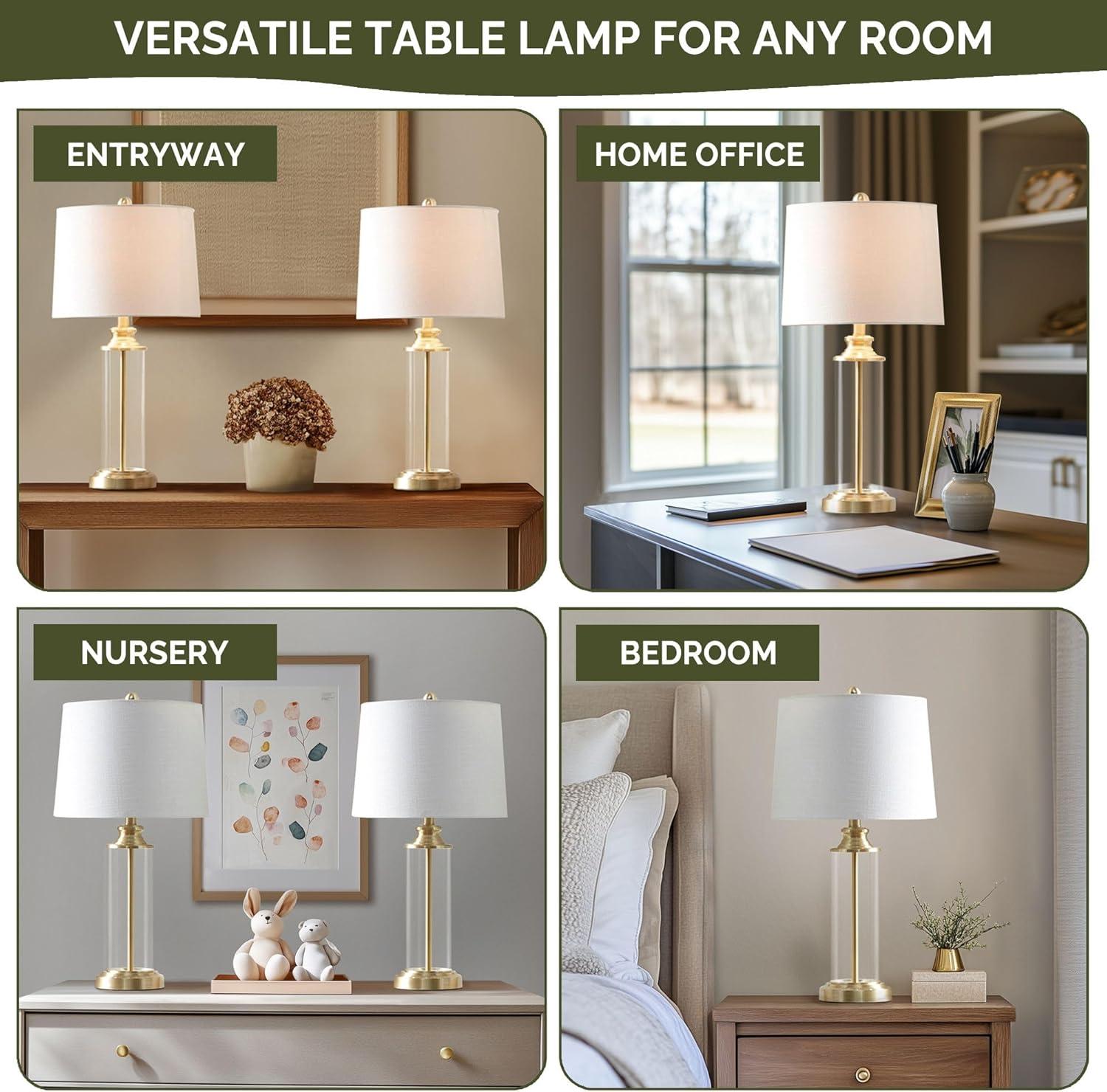 Mercer41 Clarity Cylinder Table Lamp Set of 2