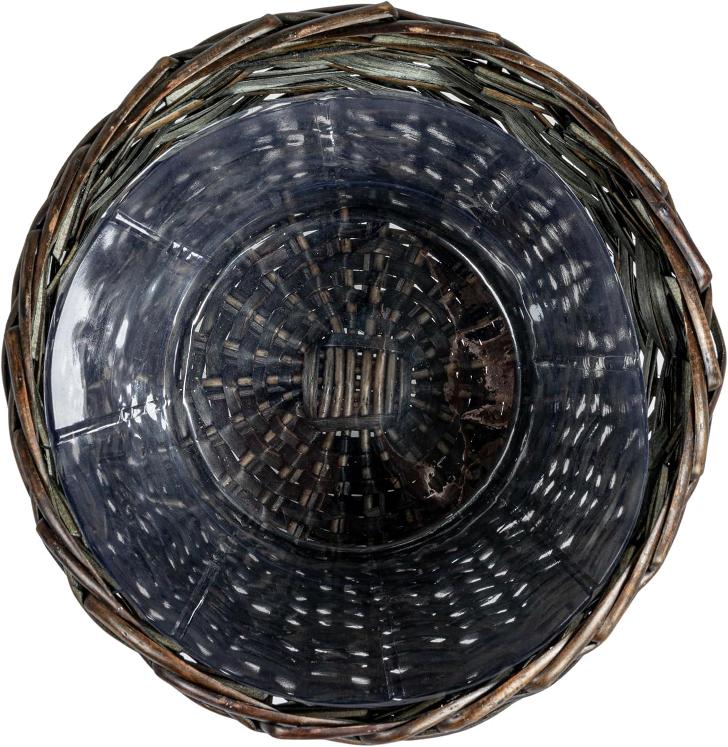 Household Essentials Willow Wicker Open Waste Basket