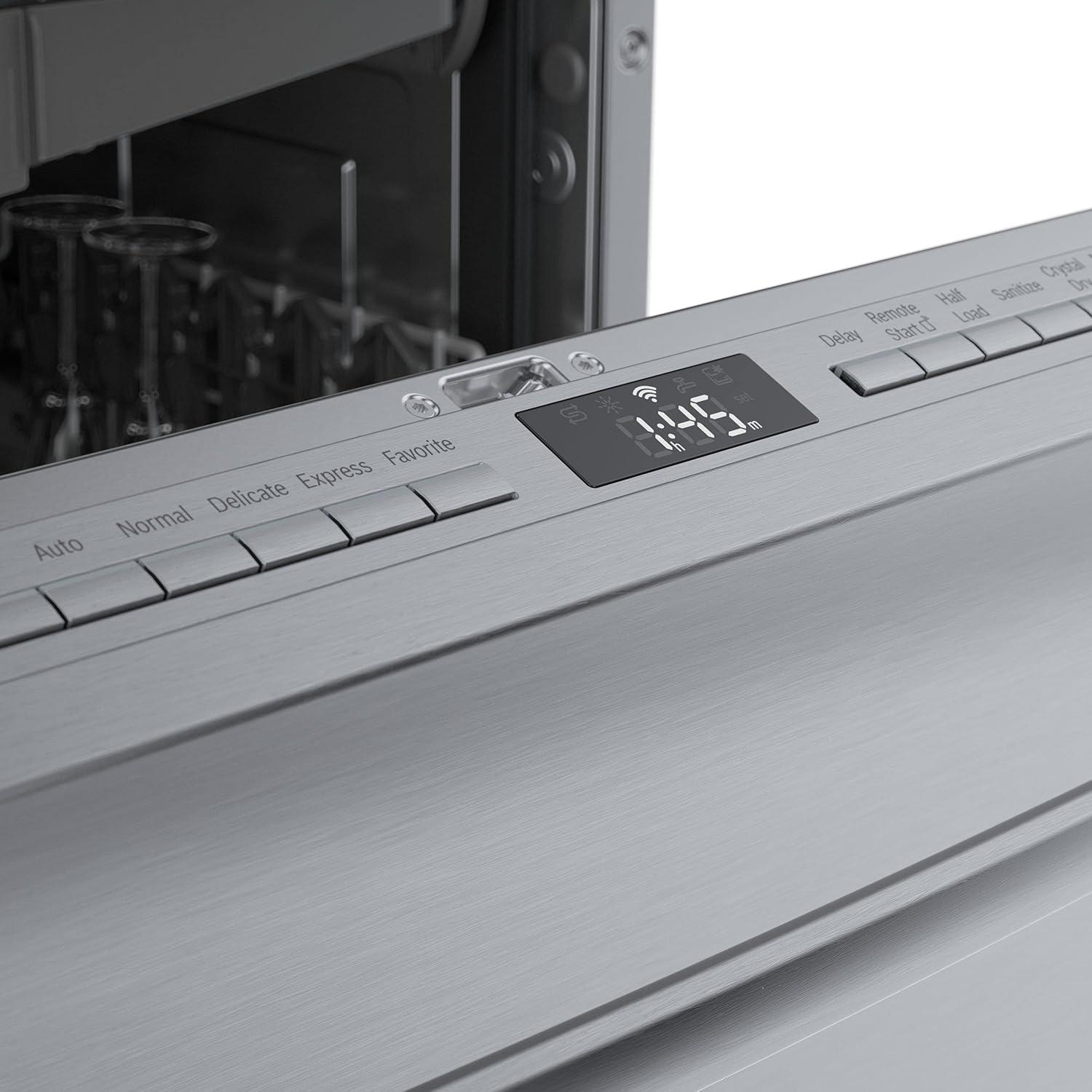 24-Inch Stainless Steel Built-In Dishwasher with Top Control