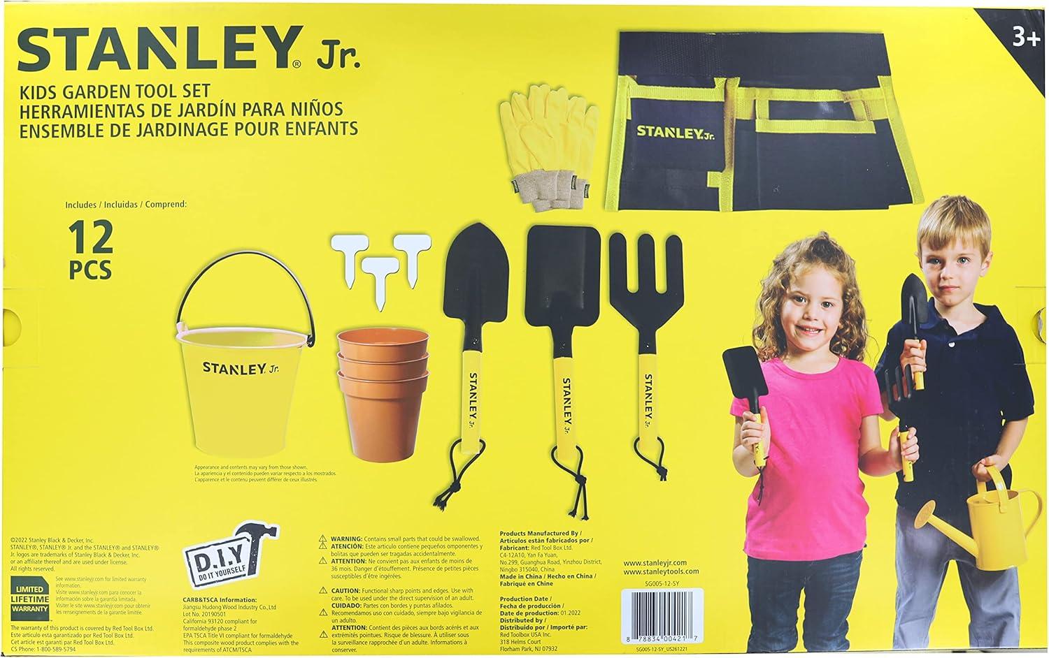 Red Tool Box Stanley Jr. 12 Piece Garden Tool Set