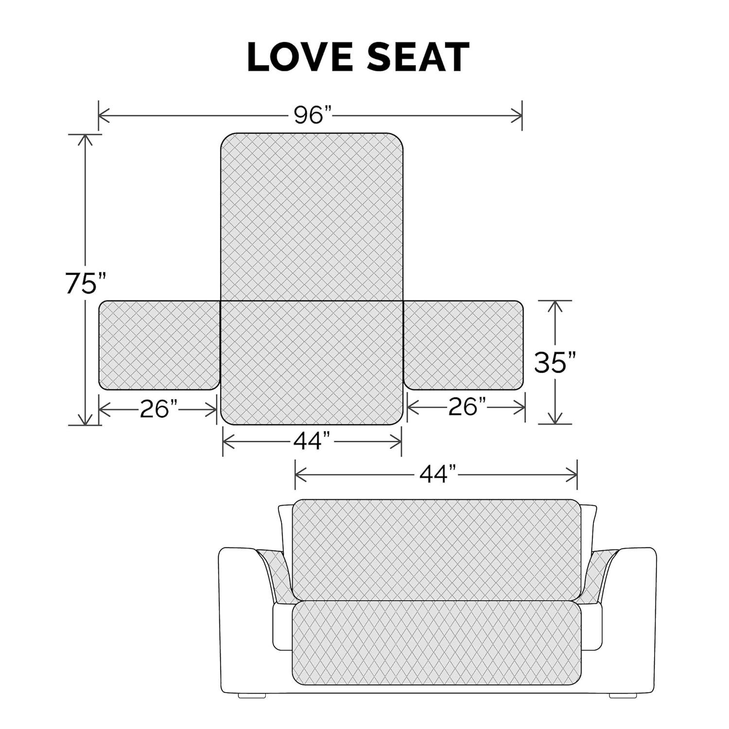 FurHaven Reversible Water-Resistant Small Sofa Loveseat Cover Furniture Protector
