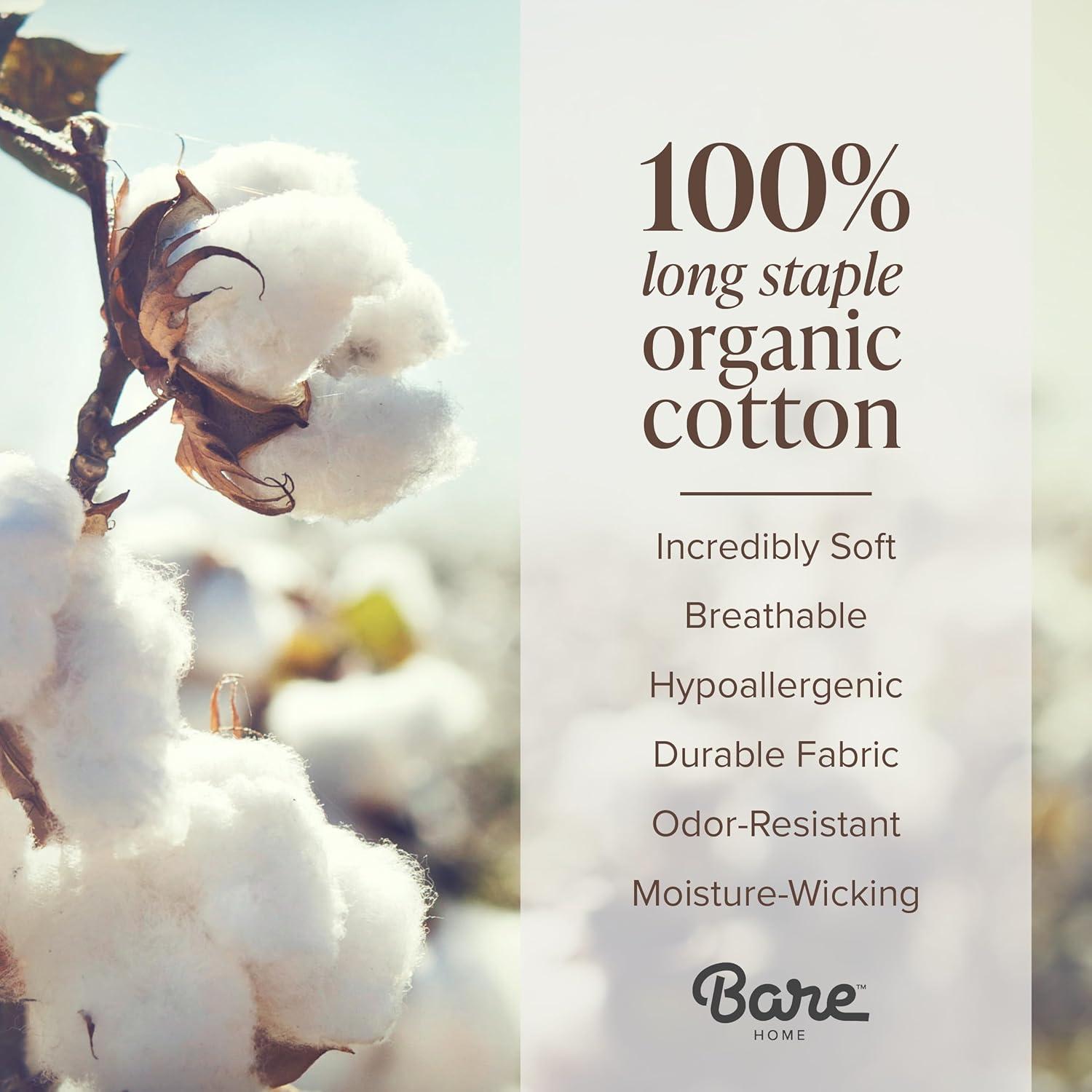 Bare Home 100% Cotton Percale Sheet Set