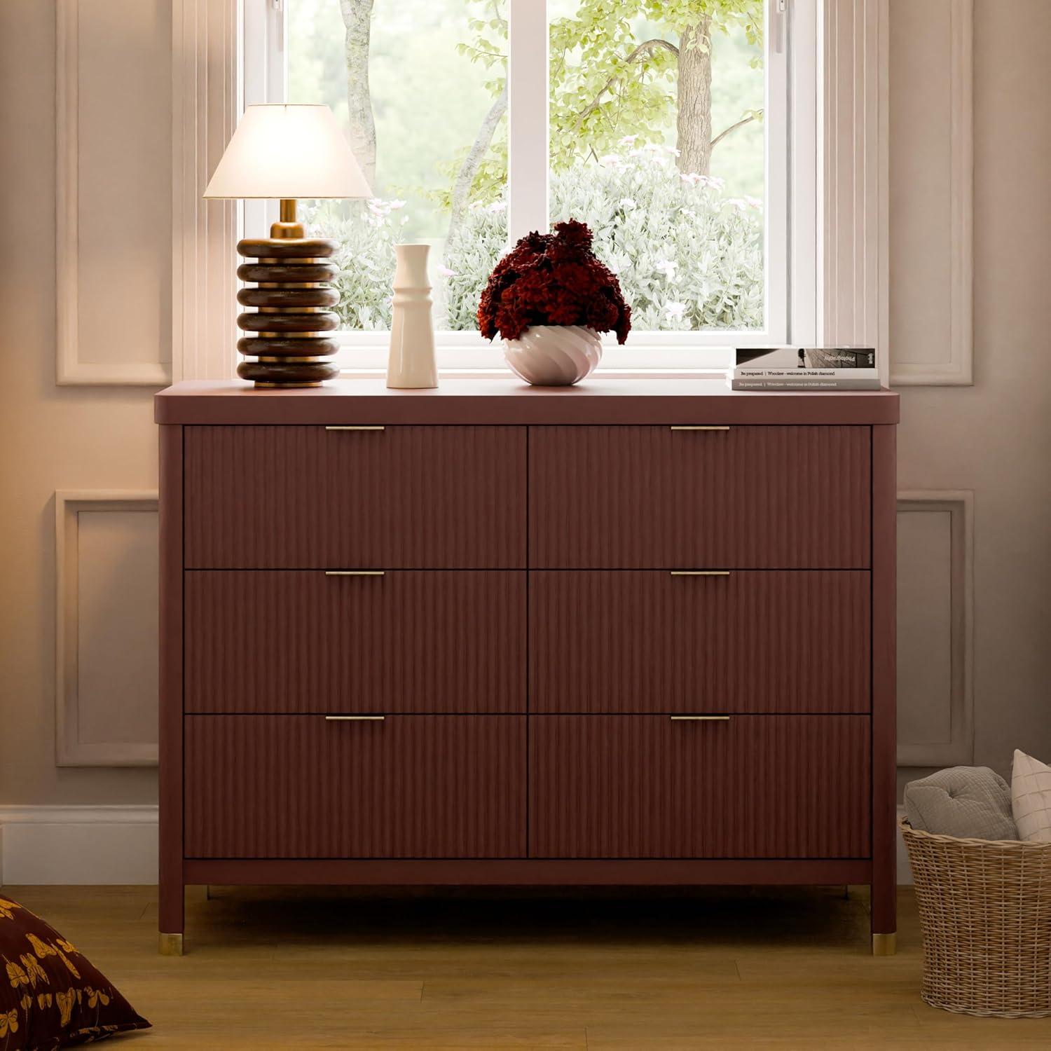 Brimsley Tambour 6 - Drawer Assembled Dresser