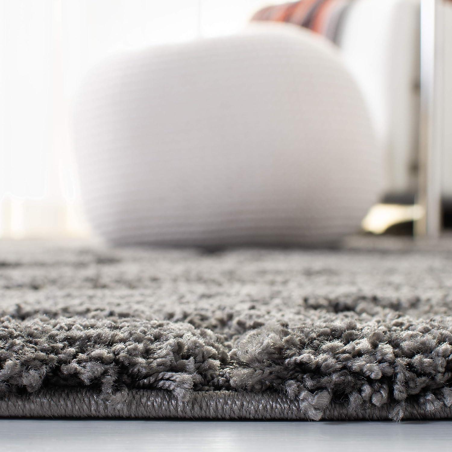 Florida Shag SG455 Power Loomed Indoor Area Rug - Grey - 5'3"x7'6" - Safavieh.
