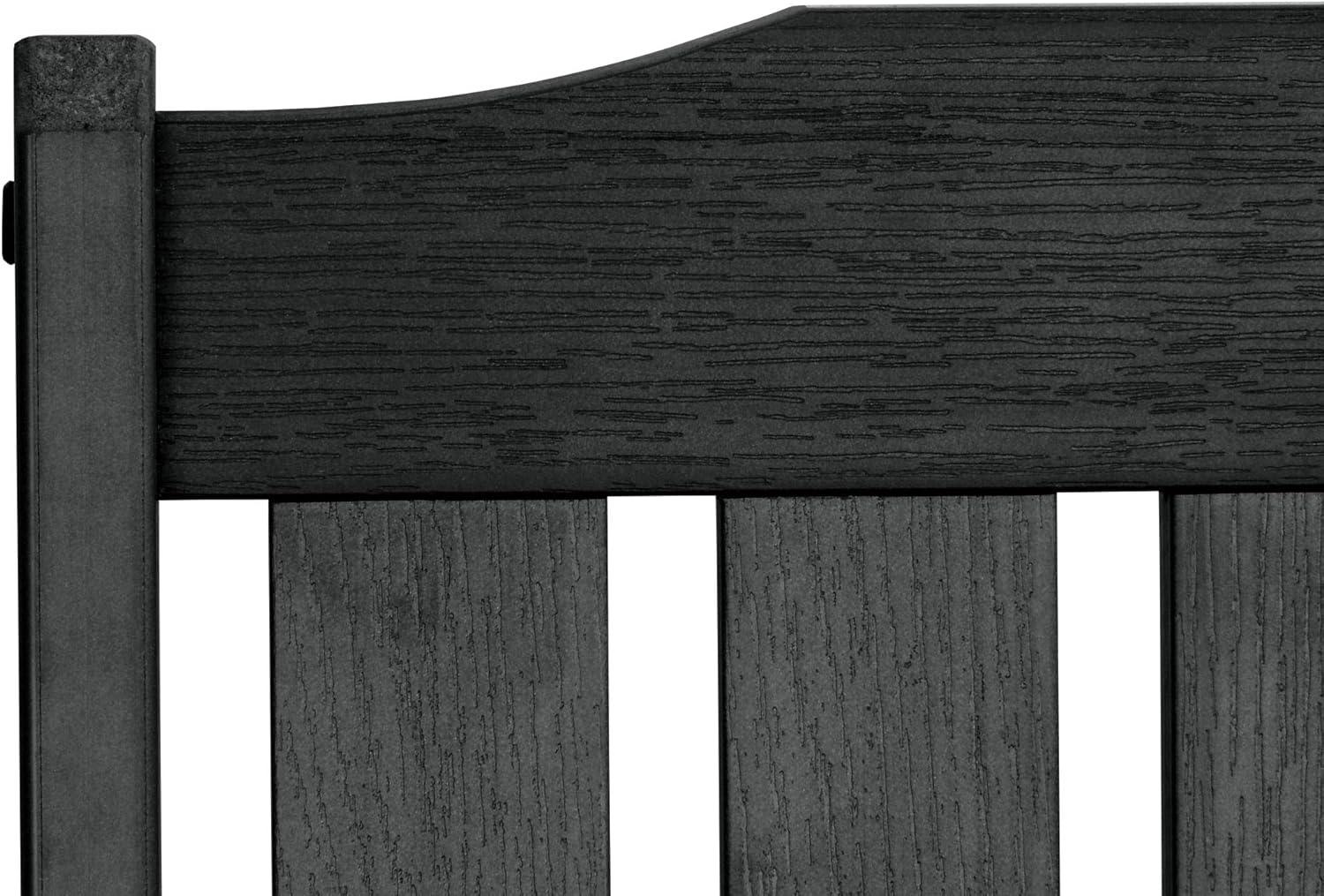 4' Lehigh Garden Bench Black - highwood: Weather-Resistant, Fade-Resistant, 500lb Capacity, Recycled Plastic