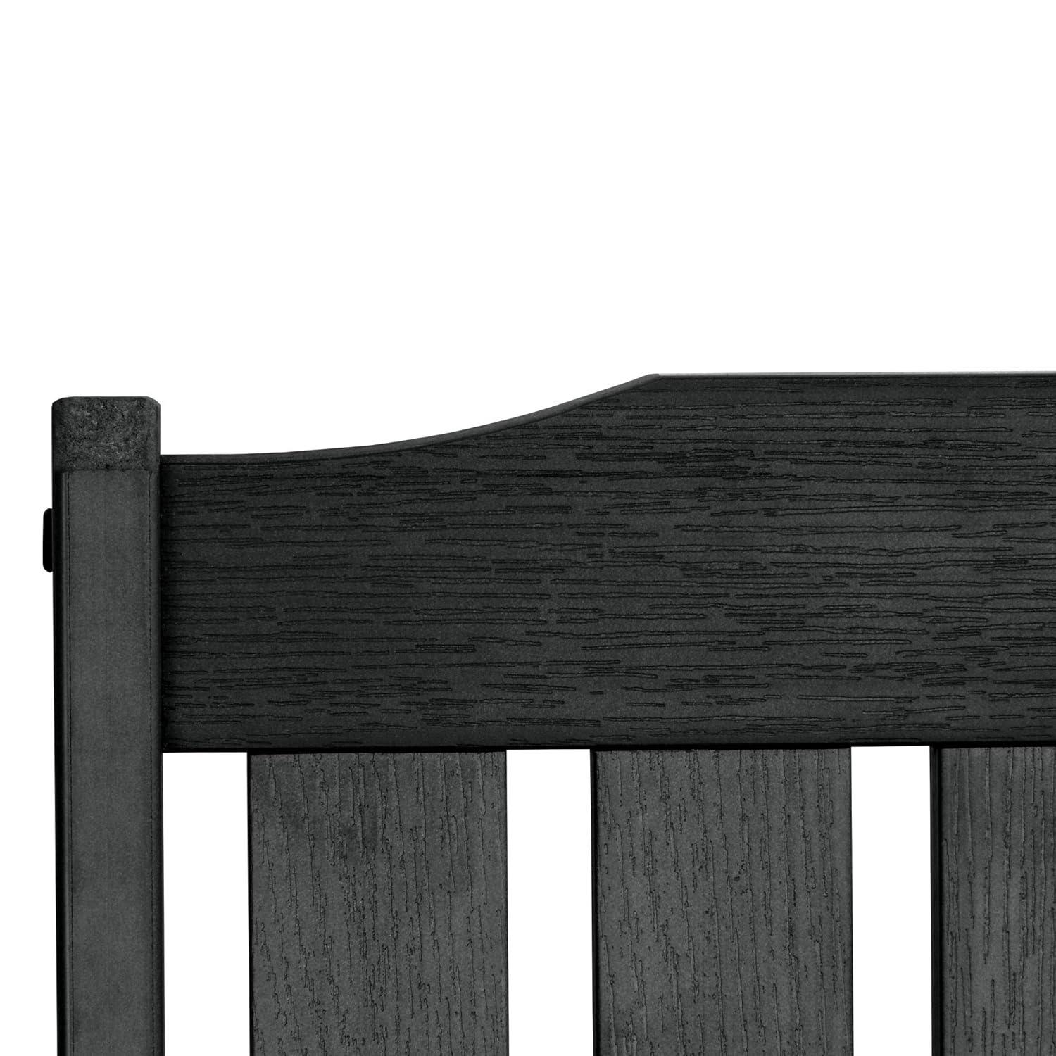 4' Lehigh Garden Bench Black - highwood: Weather-Resistant, Fade-Resistant, 500lb Capacity, Recycled Plastic