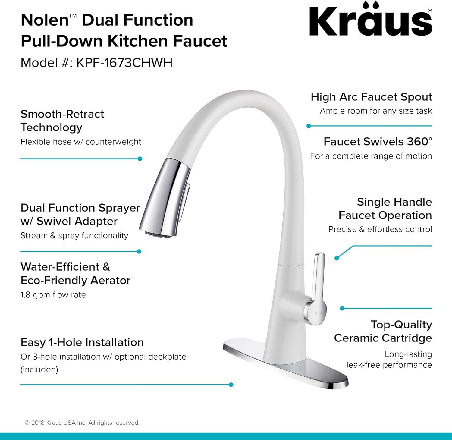 Nolen™ Pull Down Single Handle Kitchen Faucet