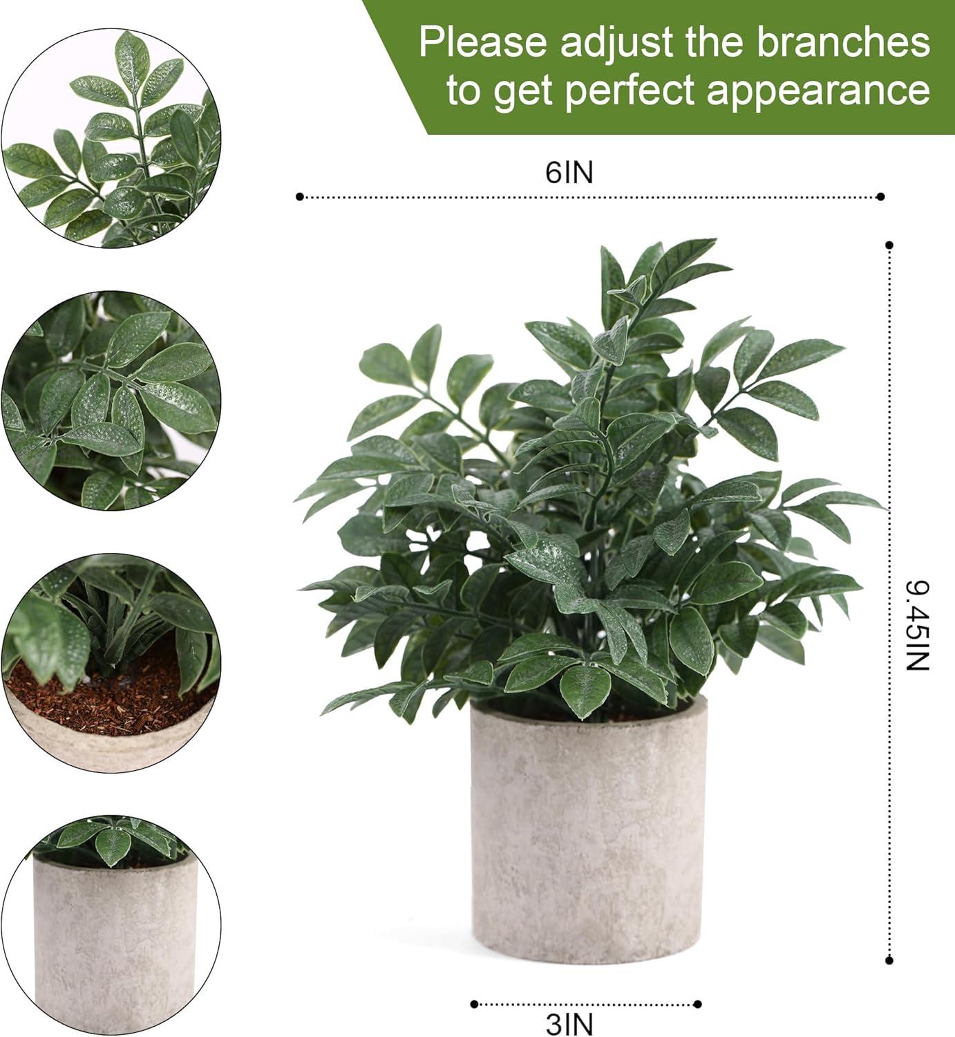 2 Pack Small Fake Plants Eucalyptus Potted Artificial Plants for Shelf Desk Home Bathroom Farmhouse Room Coffee Table Decor