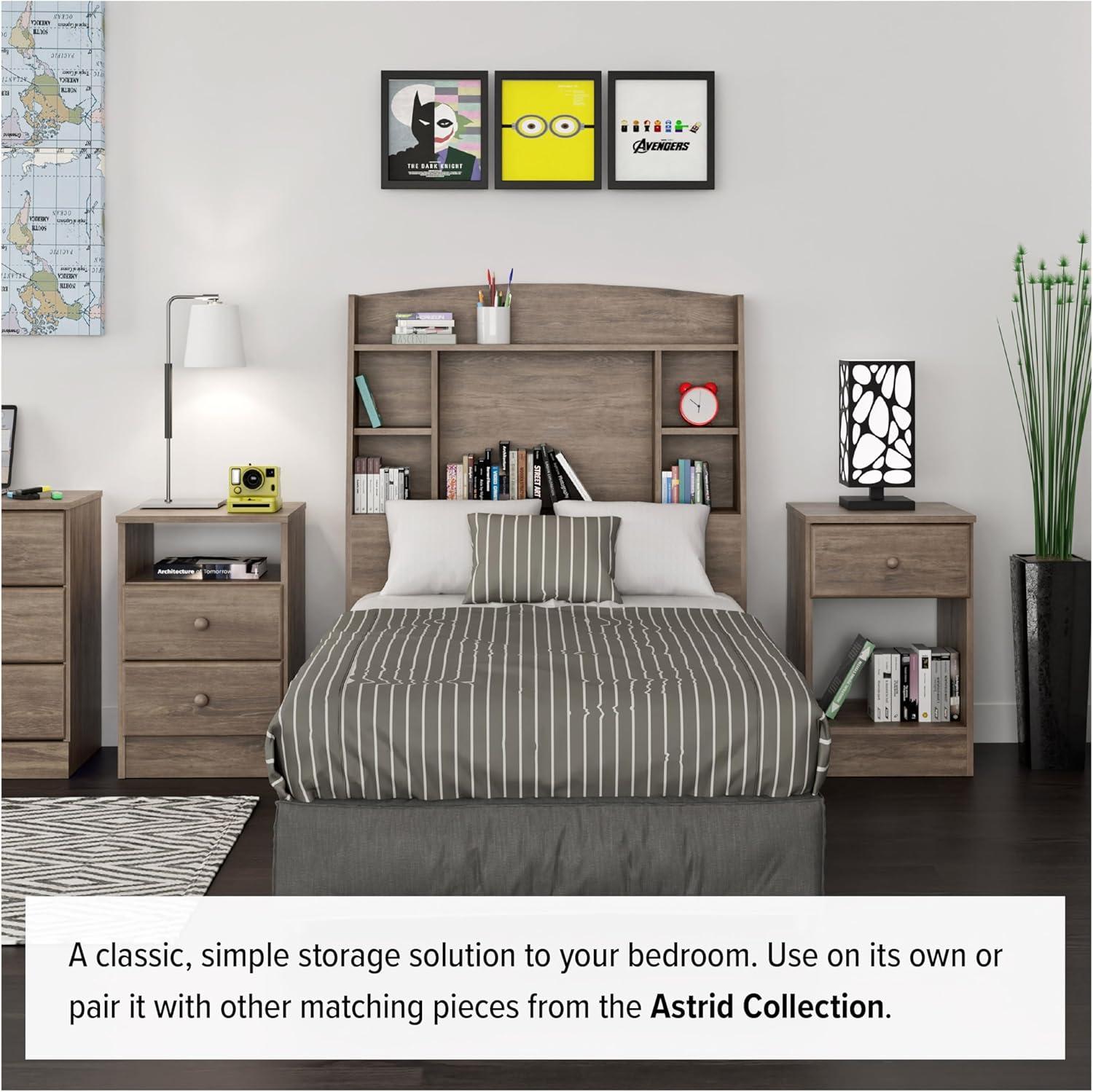 Prepac Astrid 6-Drawer Double Dresser, Drifted Gray