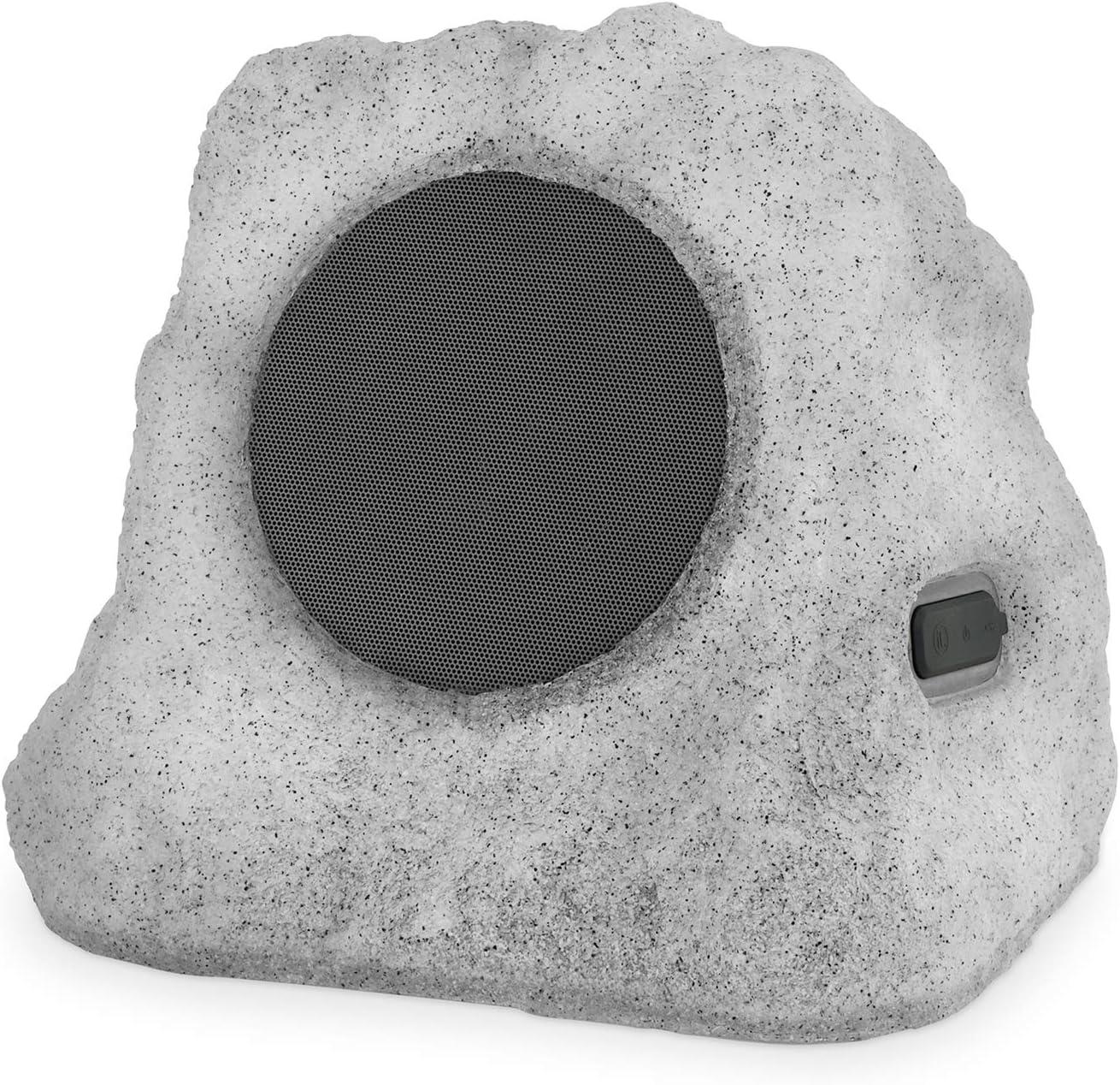 Victrola Outdoor LED Lightup Rock Speaker Single - Wireless Bluetooth Speaker for Garden, Patio | Waterproof Design, Built for All Seasons | Rechargeable Battery | Wireless Music Streaming