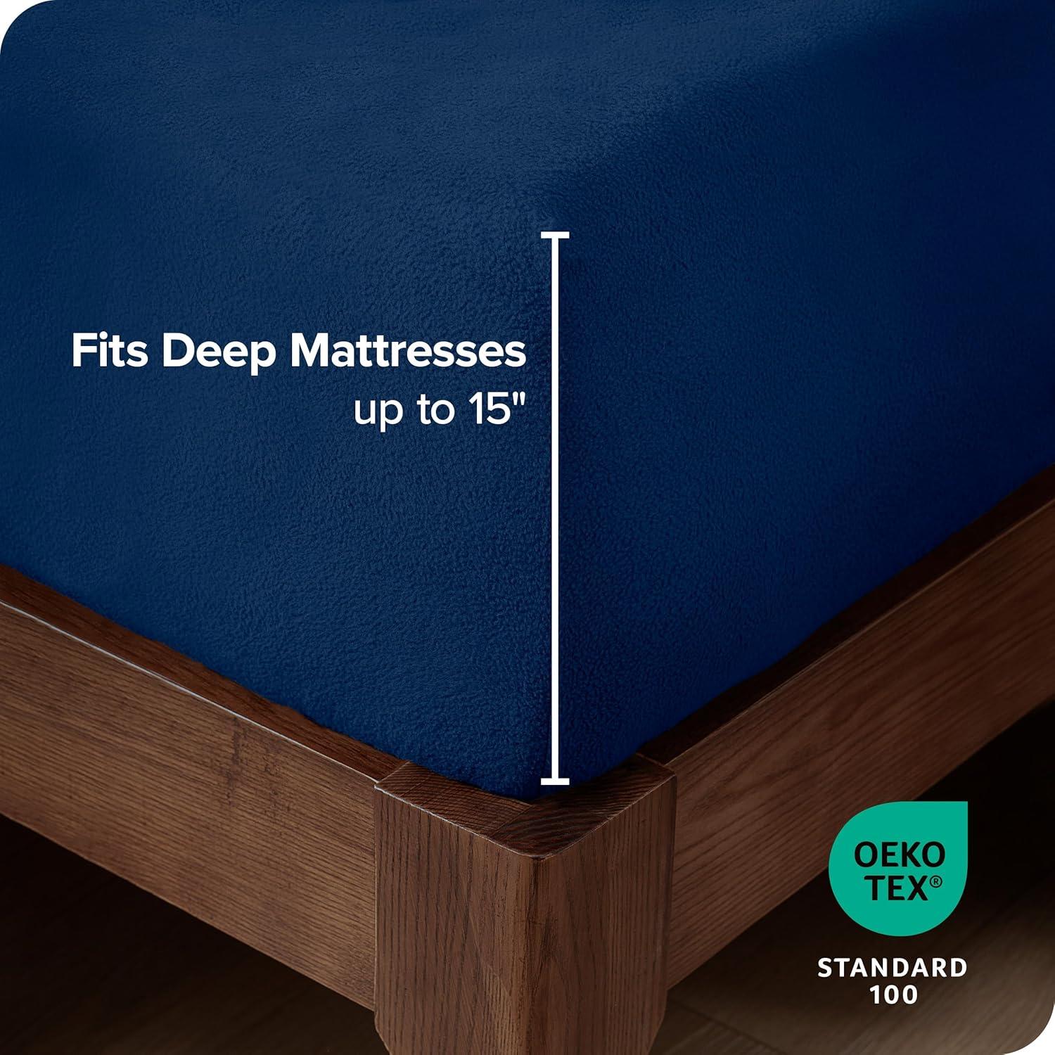 Bare Home Micro Fleece Super Soft Fitted Sheet