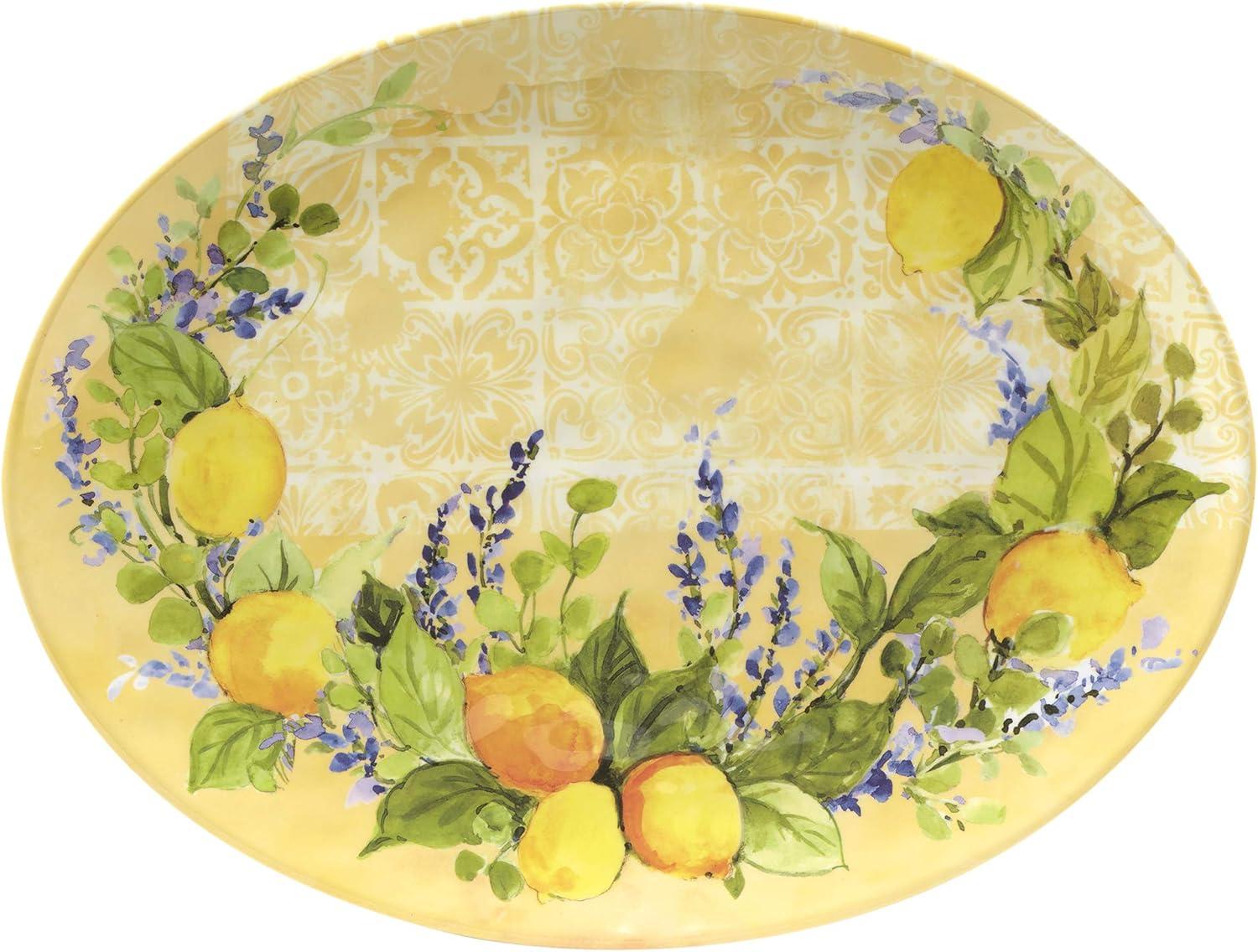 Certified International Lemon Zest  2Pc Platter Set