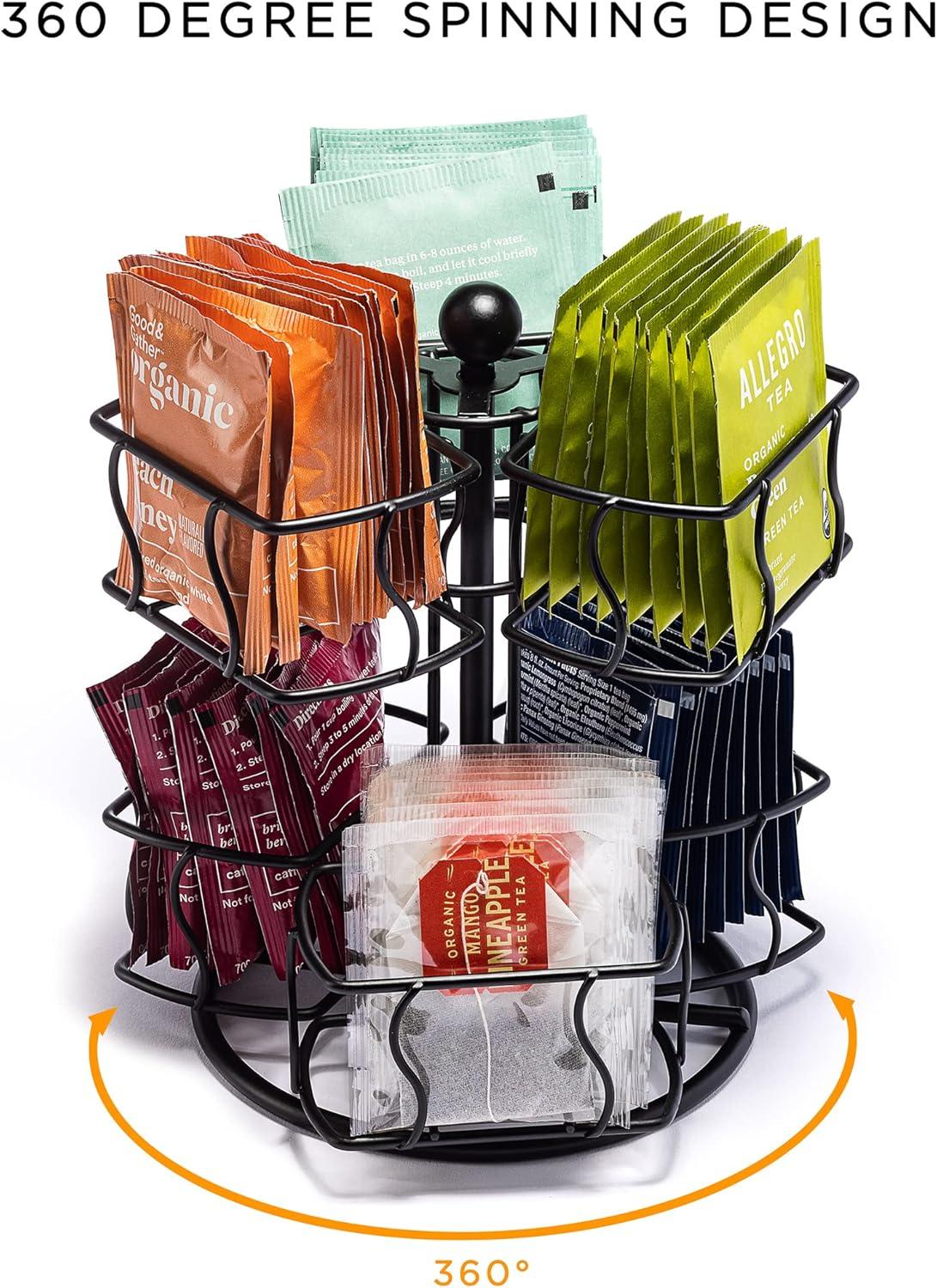 Sorbus 2-Tier Tea Bag Organizer, Holds 60 Large Tea Bags