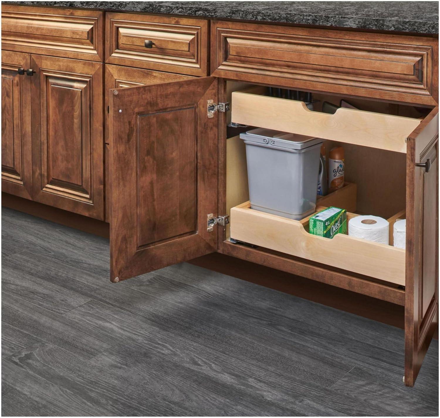 Rev-A-Shelf Wood Vanity Sink Cabinet Pull Out Organizer