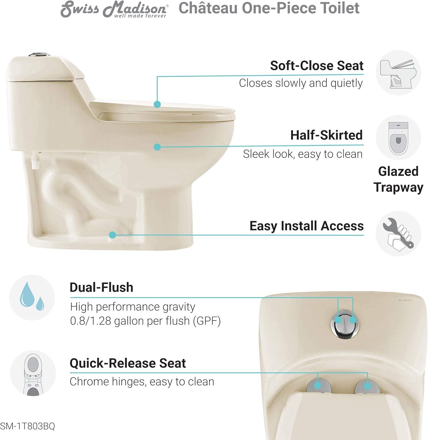 Château One-Piece Elongated Dual-Flush Toilet 1.1/1.6 gpf