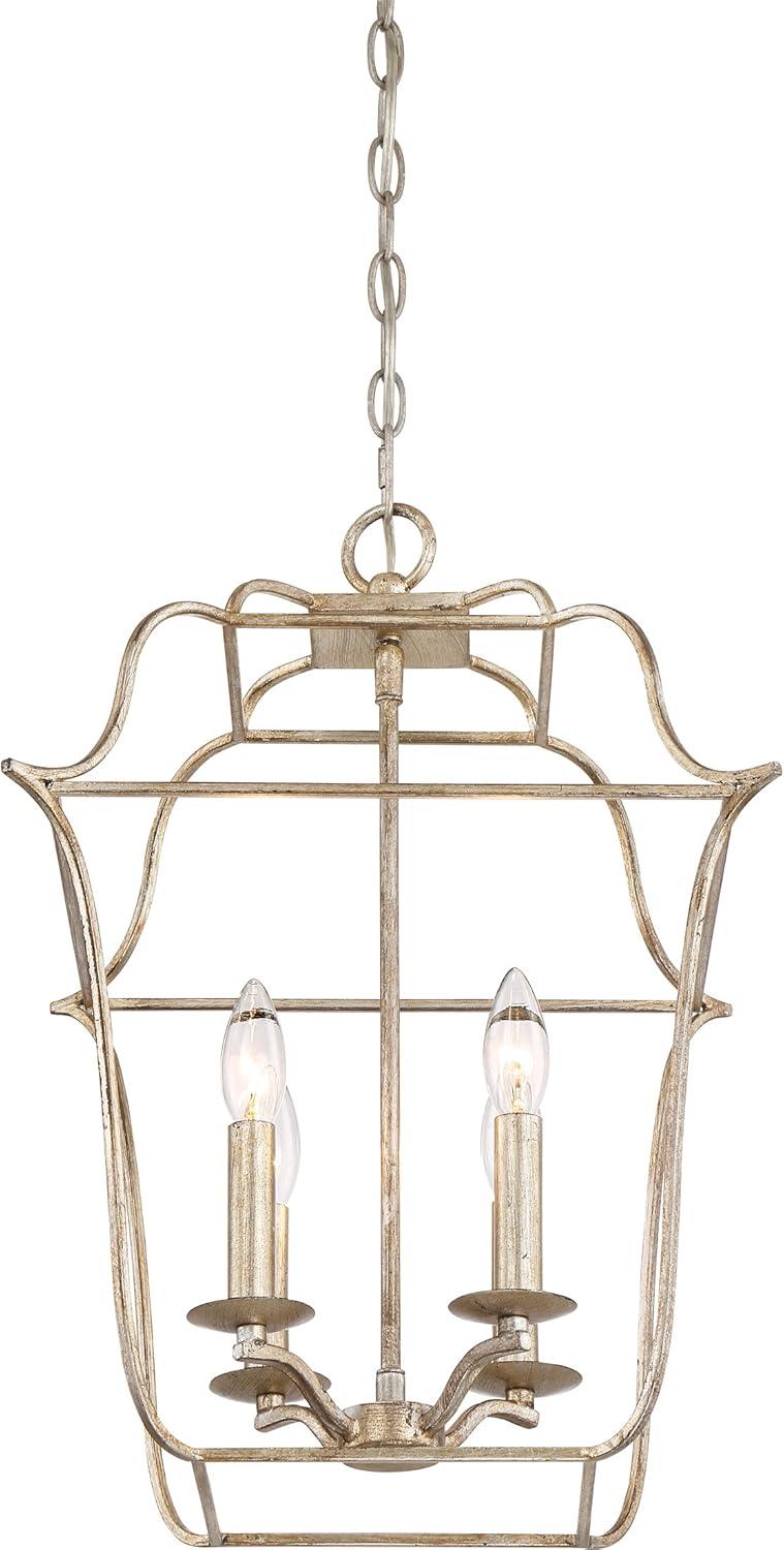 Quoizel Lighting Gallery 4 - Light Chandelier in  Century Silver Leaf